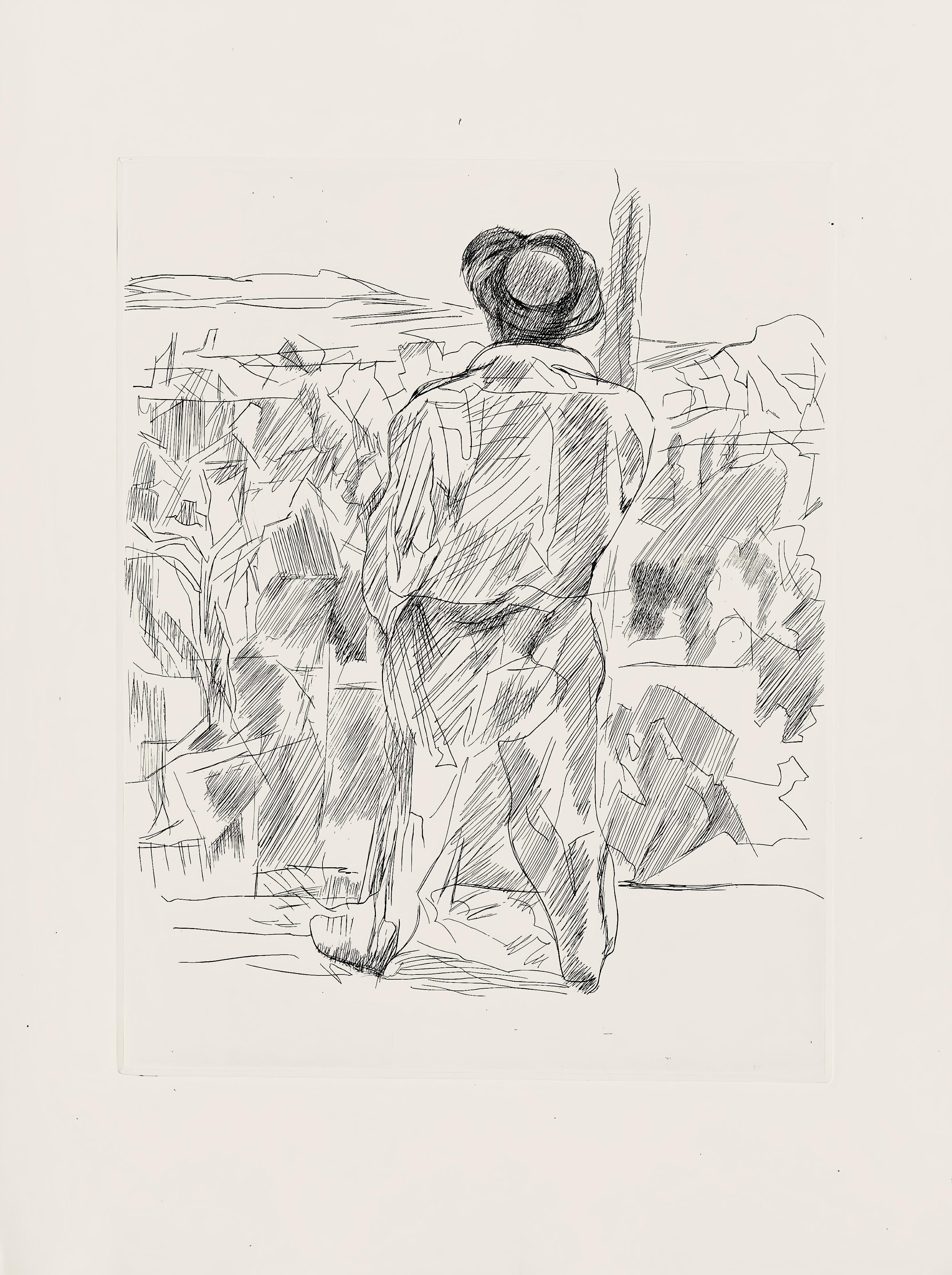Etching on vélin de Rives paper. Unsigned and unnumbered, as issued. Good condition. Notes: From the folio, Hésiode, Les Travaux et les jours. Eaux-fortes de Jacques Villon, 1962. Published by les Éditions de la Revue Verve, Paris, under the