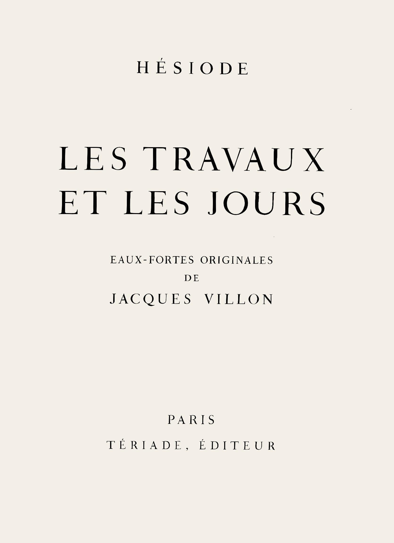 Composition (Ginestet/Pouillon 42-64), Hésiode, Les Travaux et les Jours For Sale 1