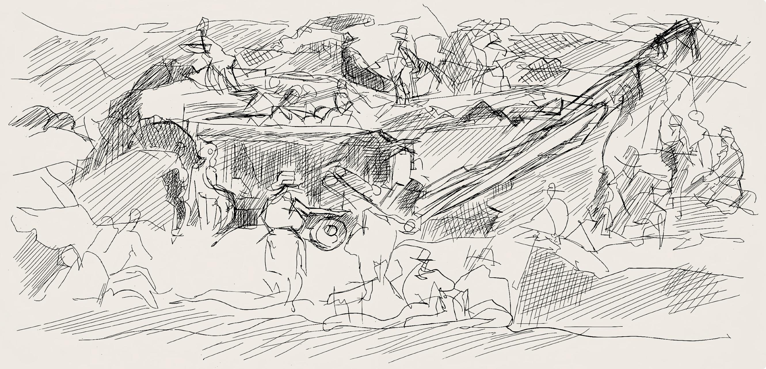 Jacques Villon Landscape Print - Composition (Ginestet/Pouillon 42-64), Hésiode, Les Travaux et les Jours