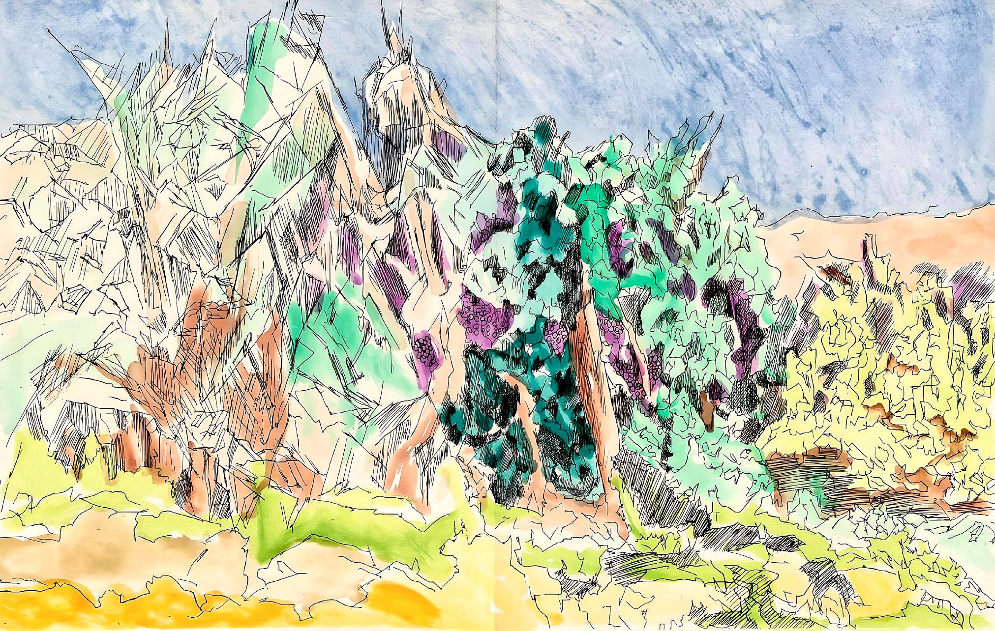 Jacques Villon Landscape Print - Composition (Ginestet/Pouillon 42-64), Hésiode, Les Travaux et les Jours