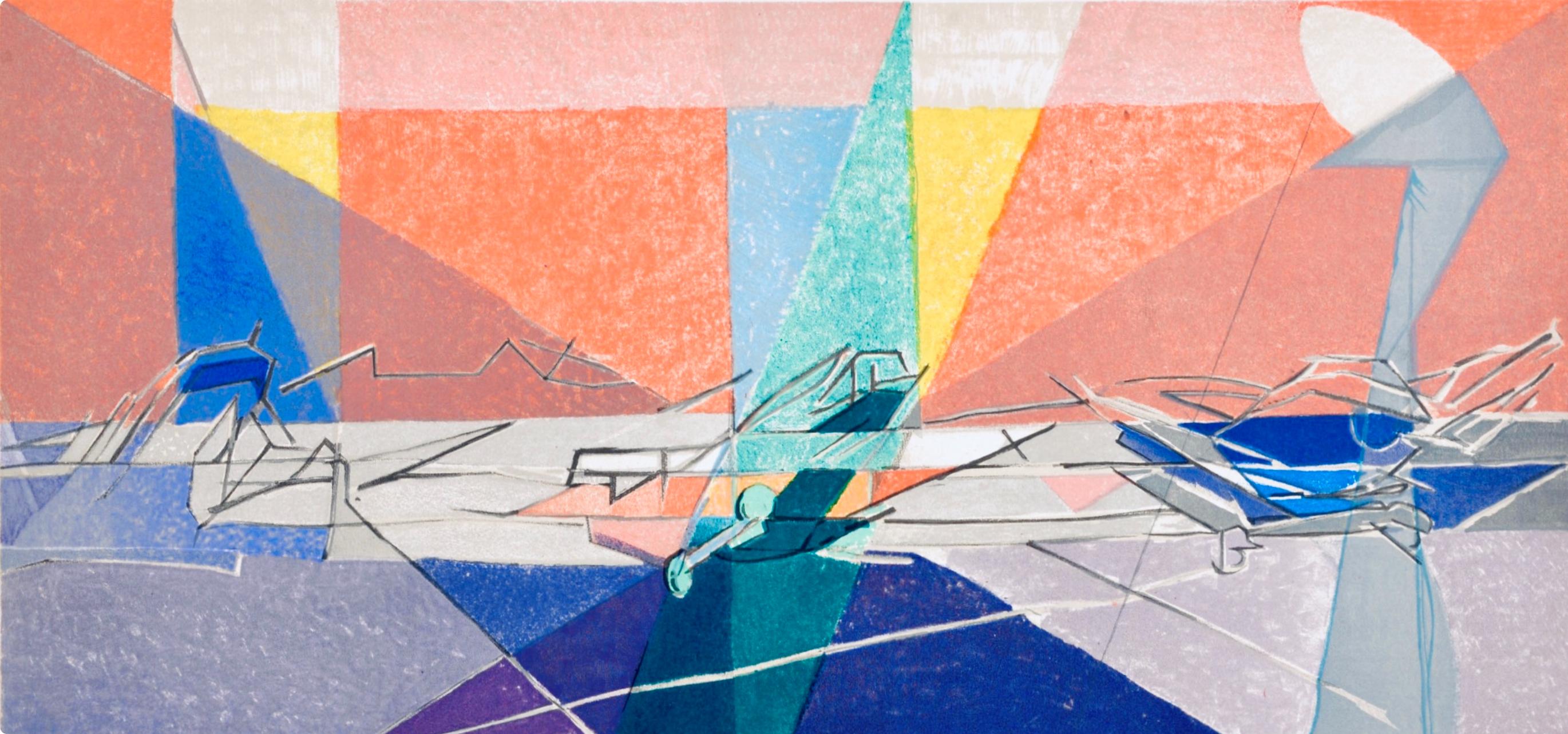 Composition (Ginestet/Pouillon 65-72), Jacques Villon, Huit lithographies For Sale 1