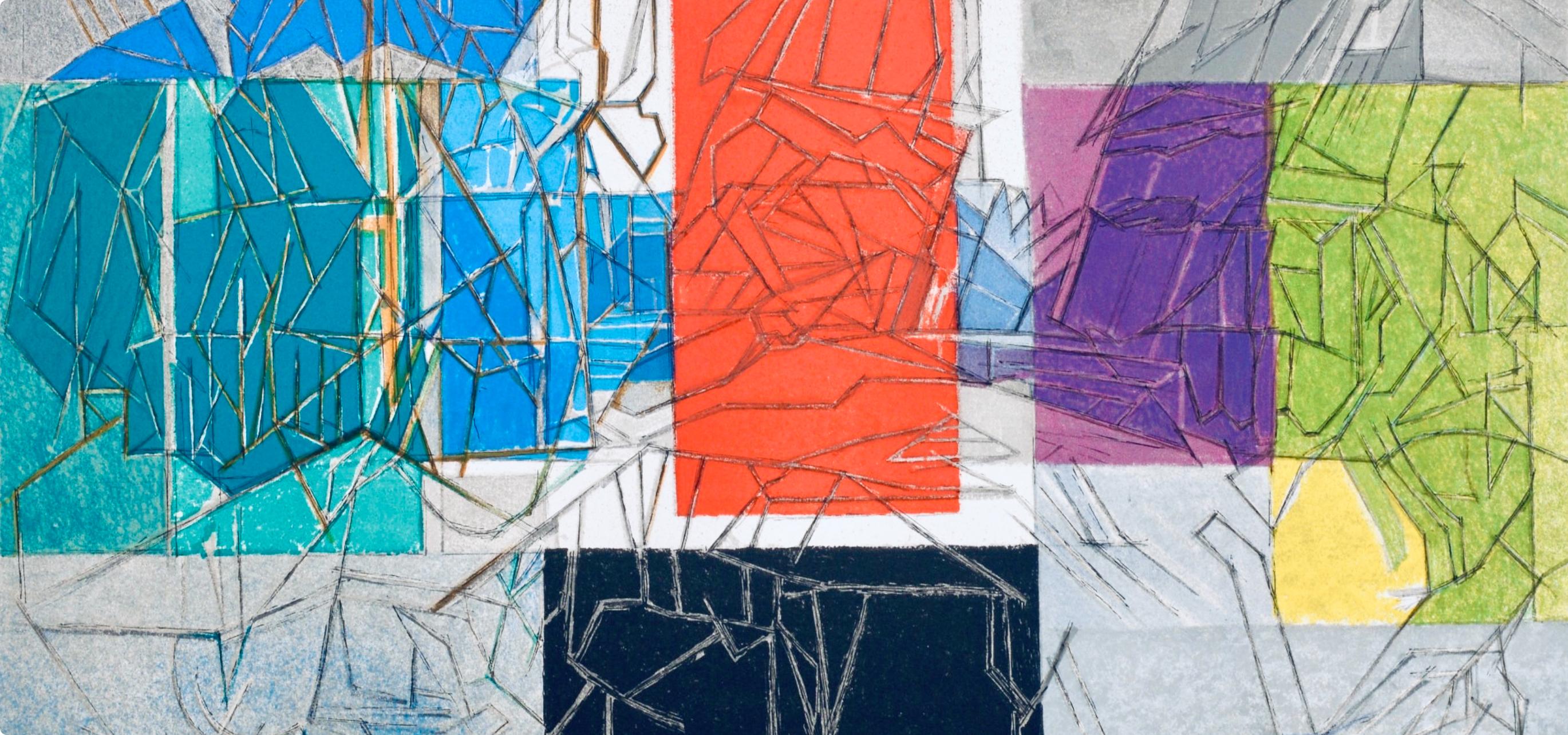 Composition (Ginestet/Pouillon 65-72), Jacques Villon, Huit lithographies For Sale 2
