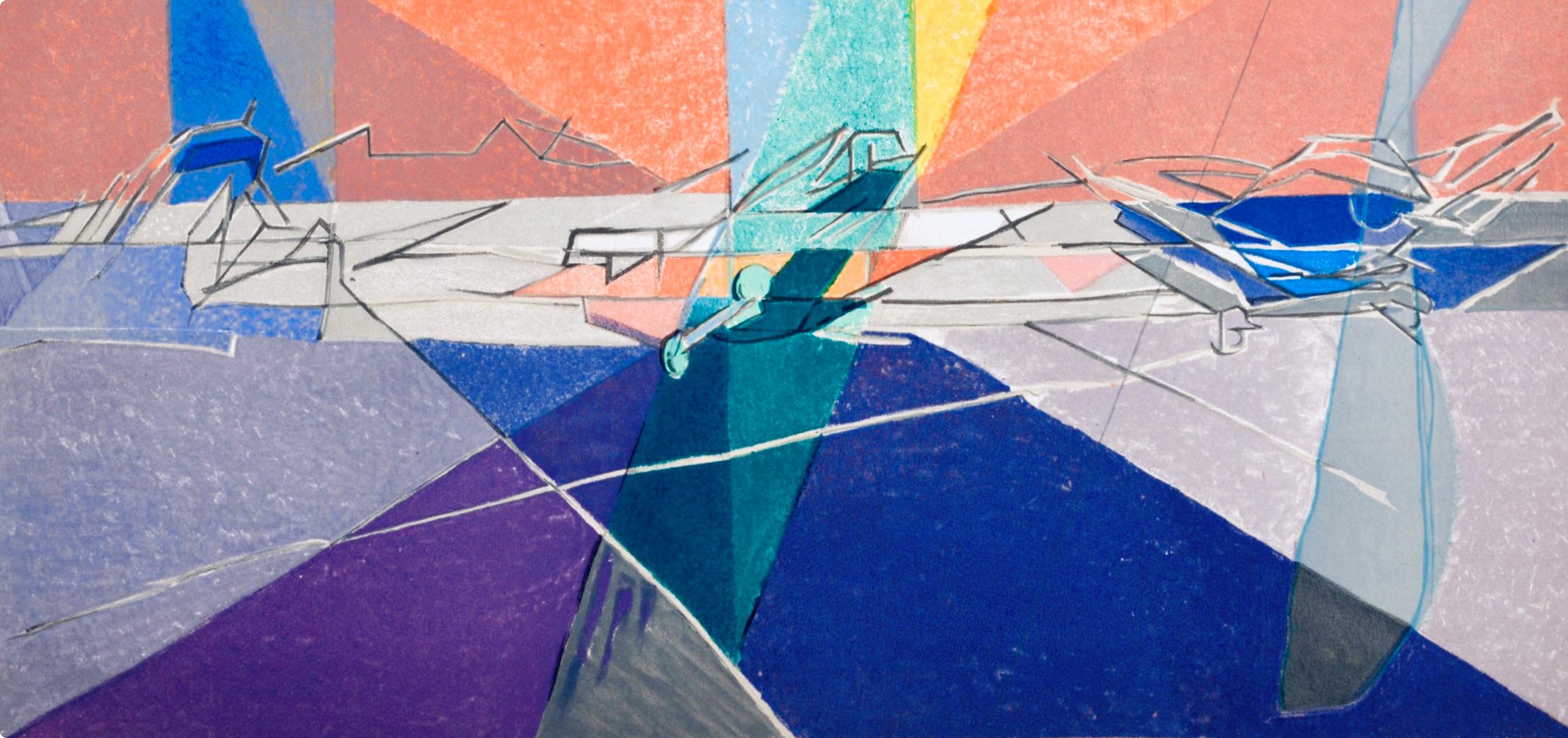Composition (Ginestet/Pouillon 65-72), Jacques Villon, Huit lithographies For Sale 2