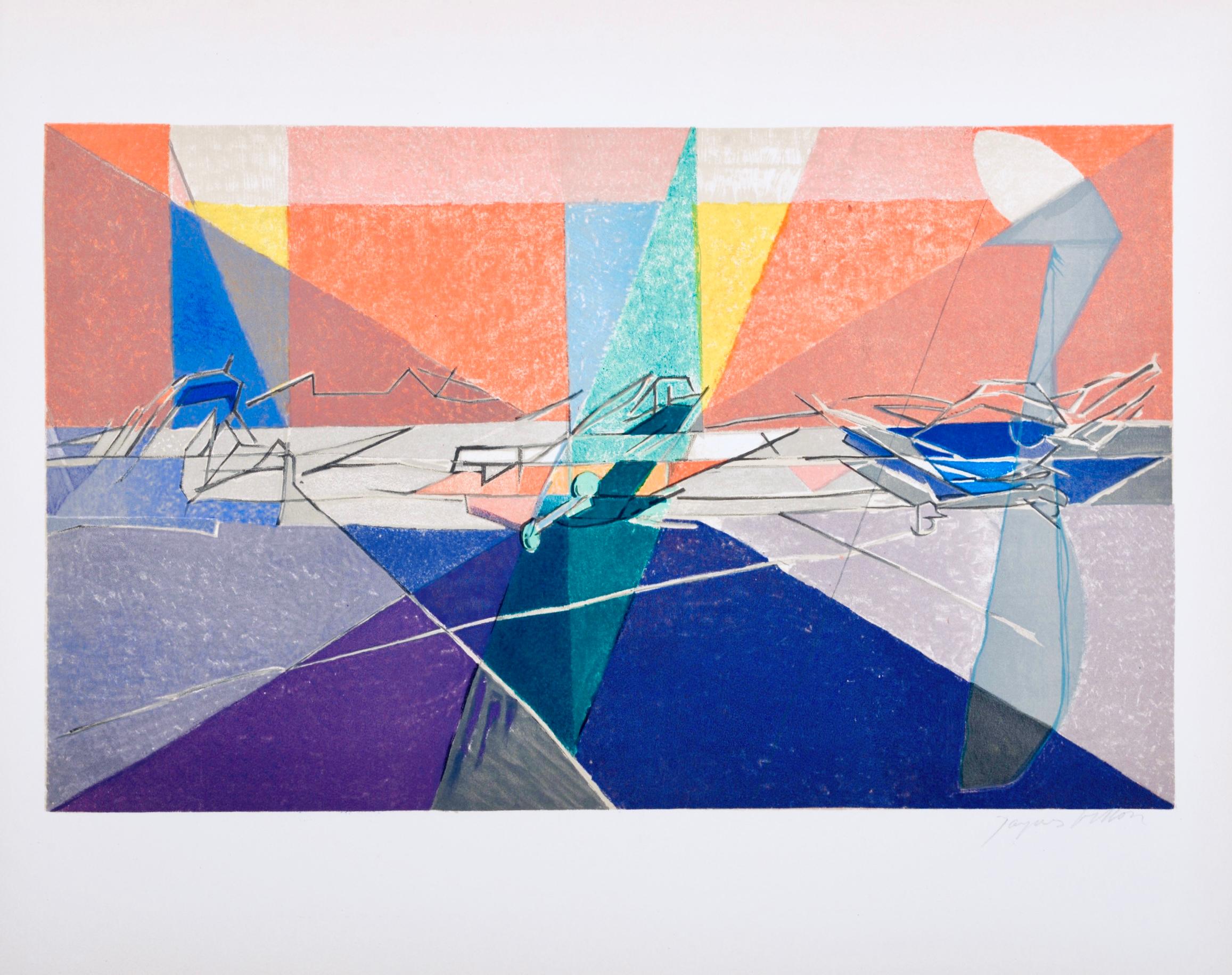 Composition (Ginestet/Pouillon 65-72), Jacques Villon, Huit lithographies For Sale 7
