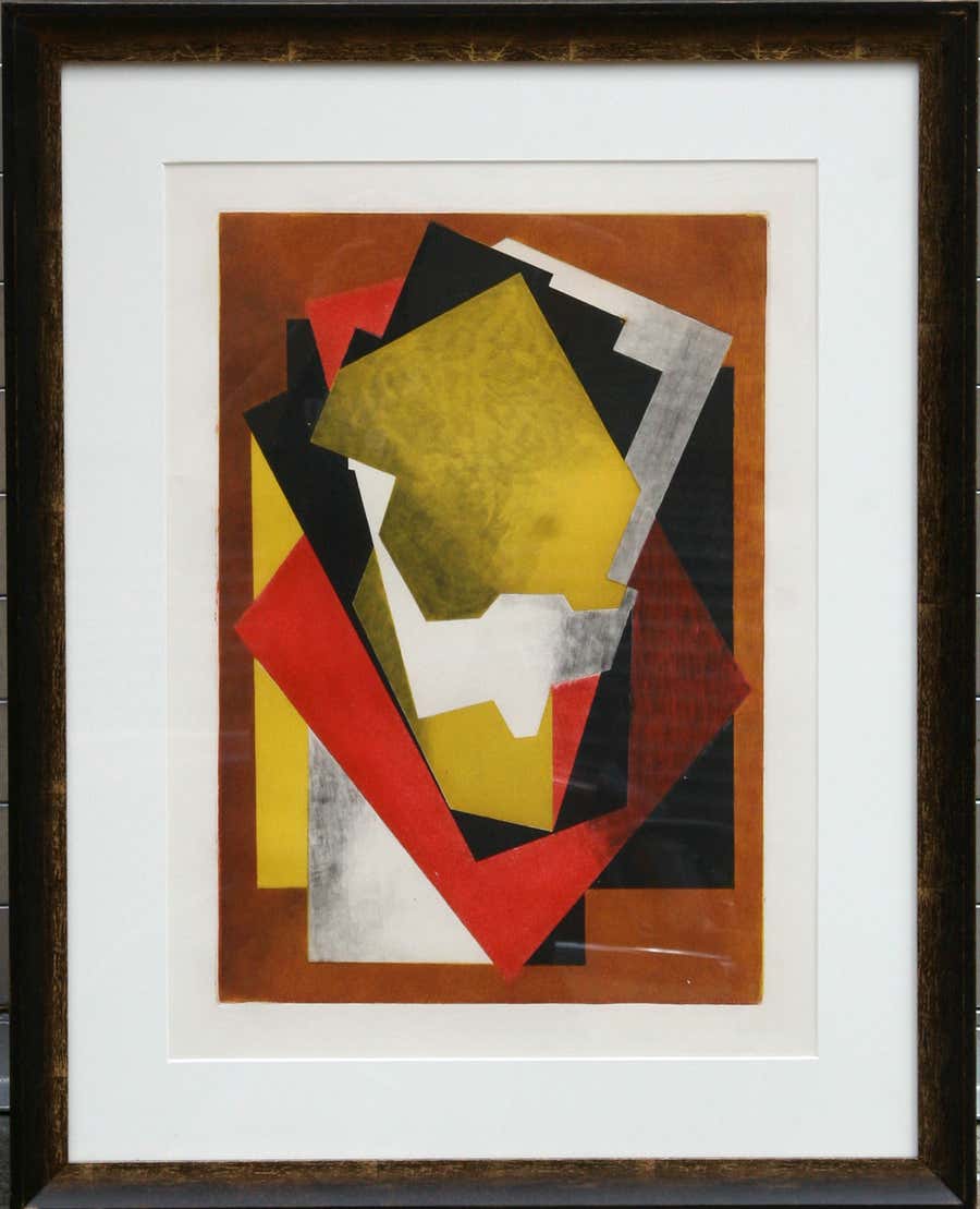 Cubist Composition, Aquatint Etching by Jacques Villon