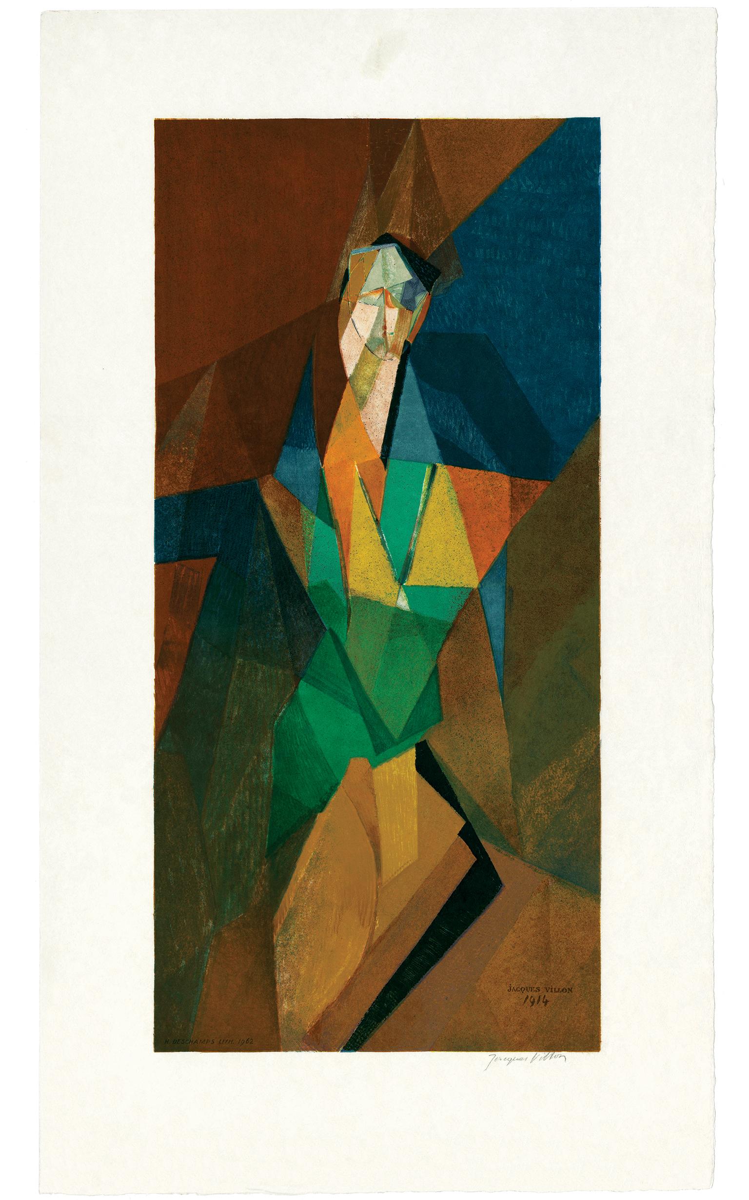 'Femme Cubiste, 1914' — Artist signed lithograph, after the Cubist Masterpiece - Print by Jacques Villon