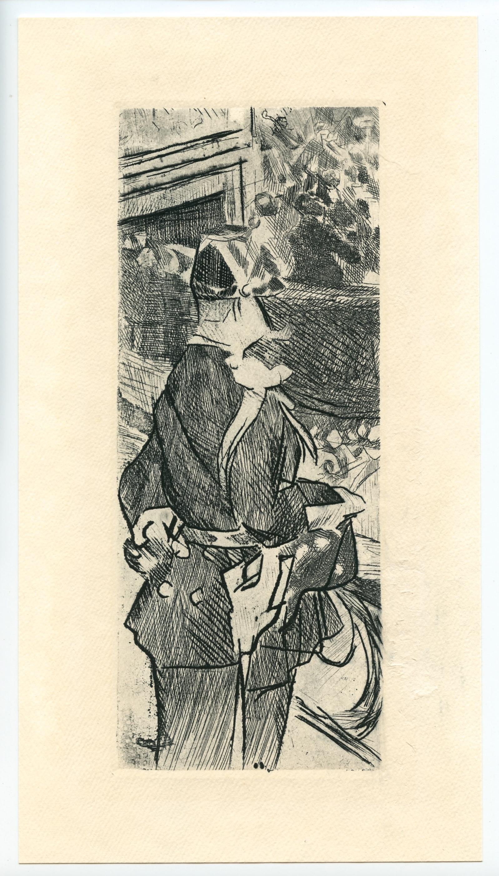 Jacques Villon Figurative Print - "Fete Champetre" original etching