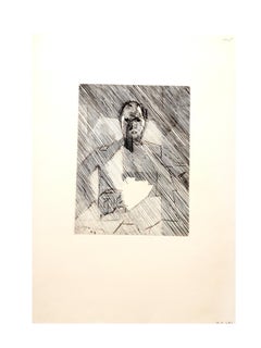 Jacques Villon - Cubist Man - Original Etching