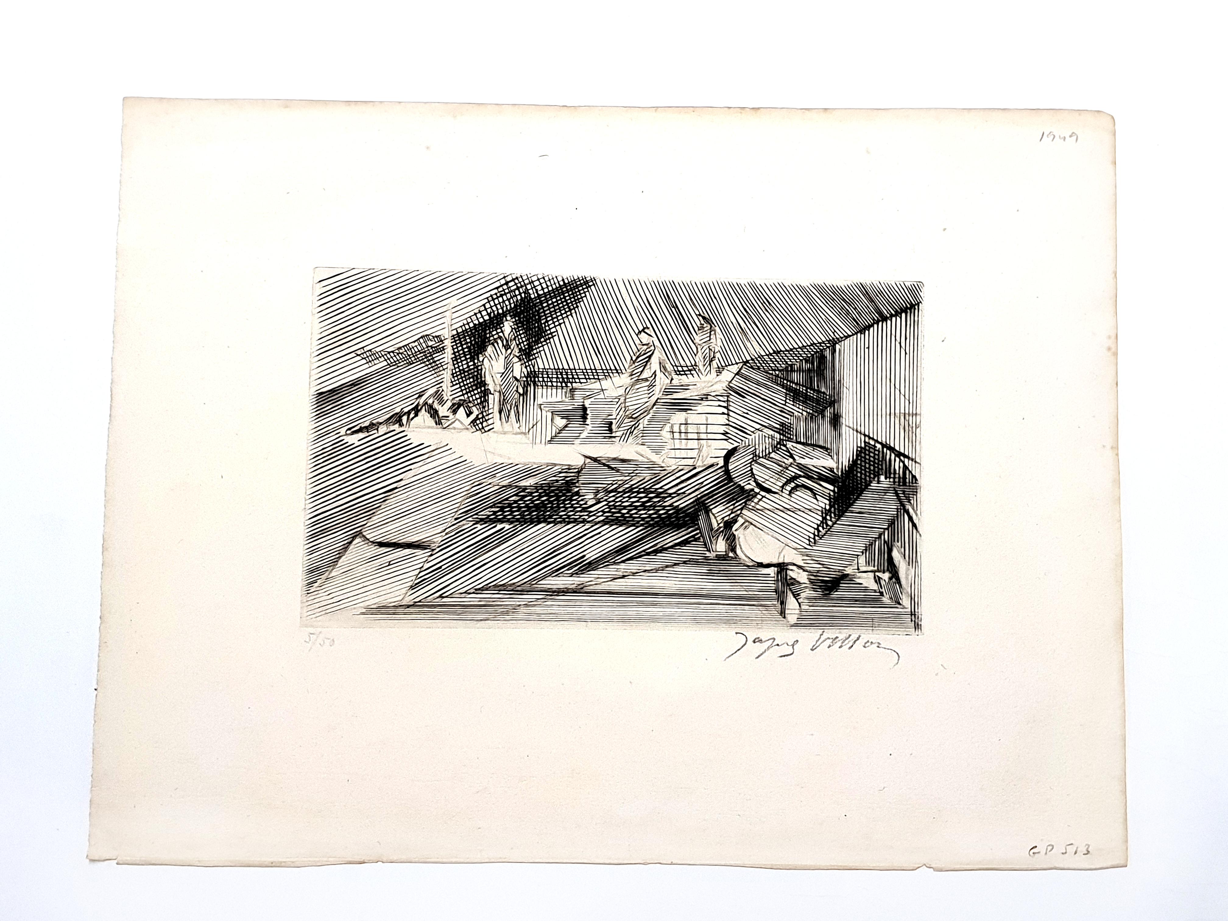 Jacques Villon - Paysage - gravure originale en vente 2