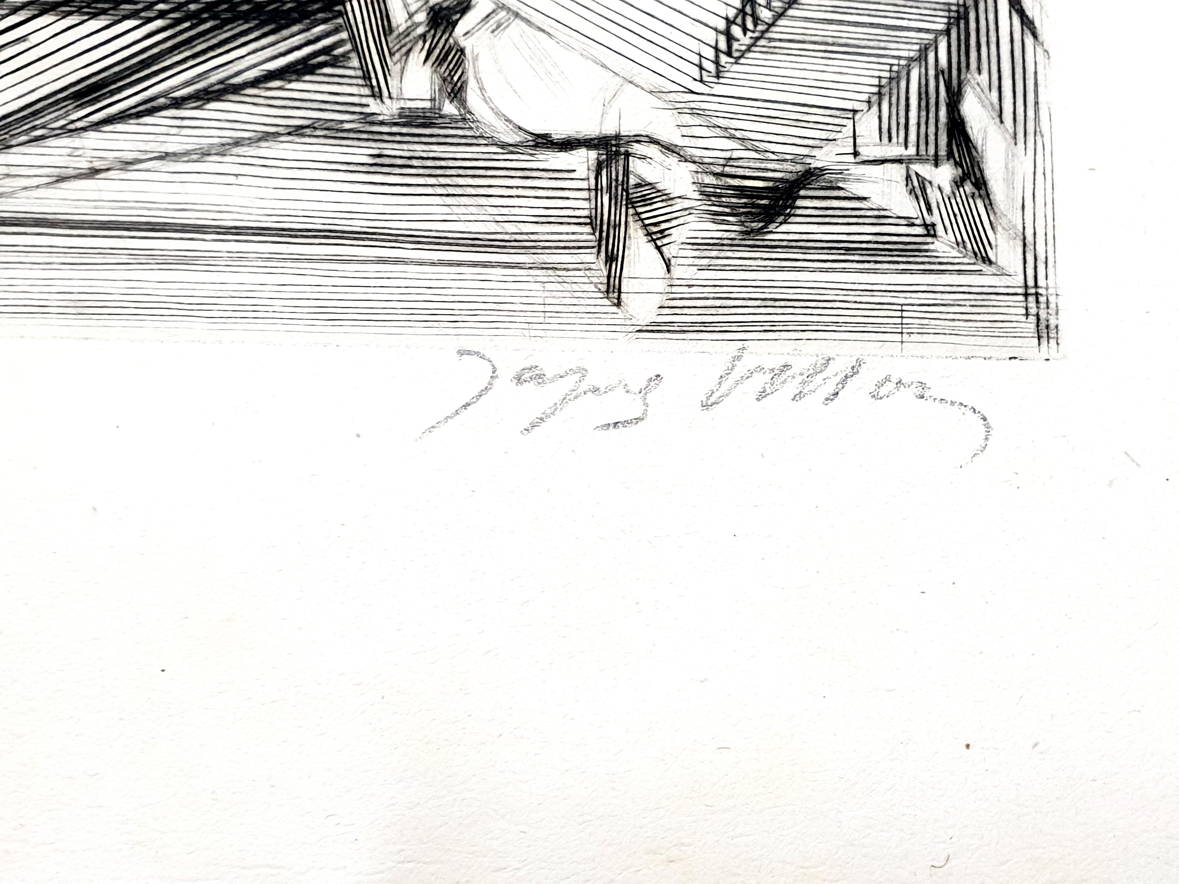 Jacques Villon - Paisaje - Aguafuerte original en venta 3