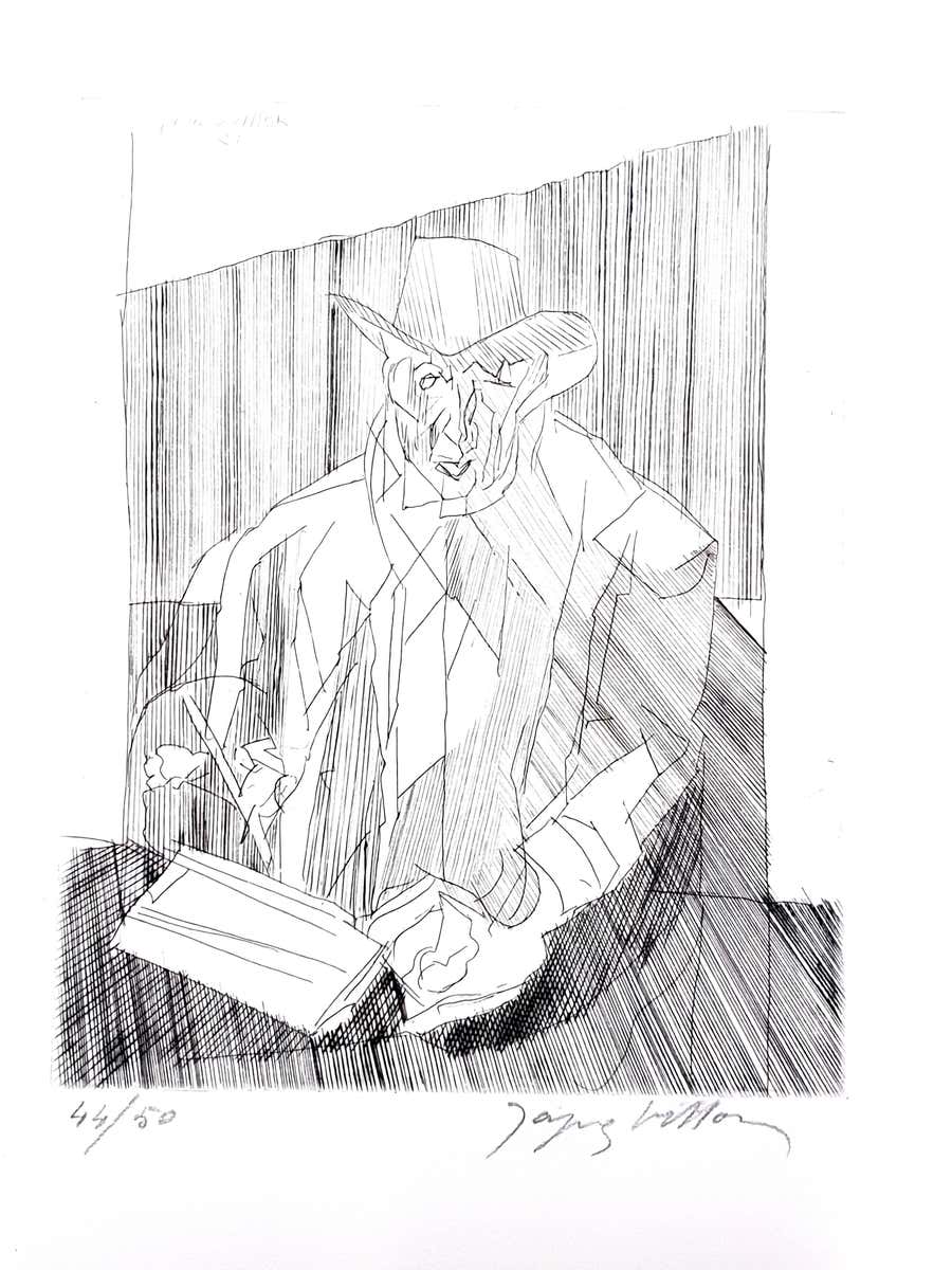 Jacques Villon - Man - Original Etching