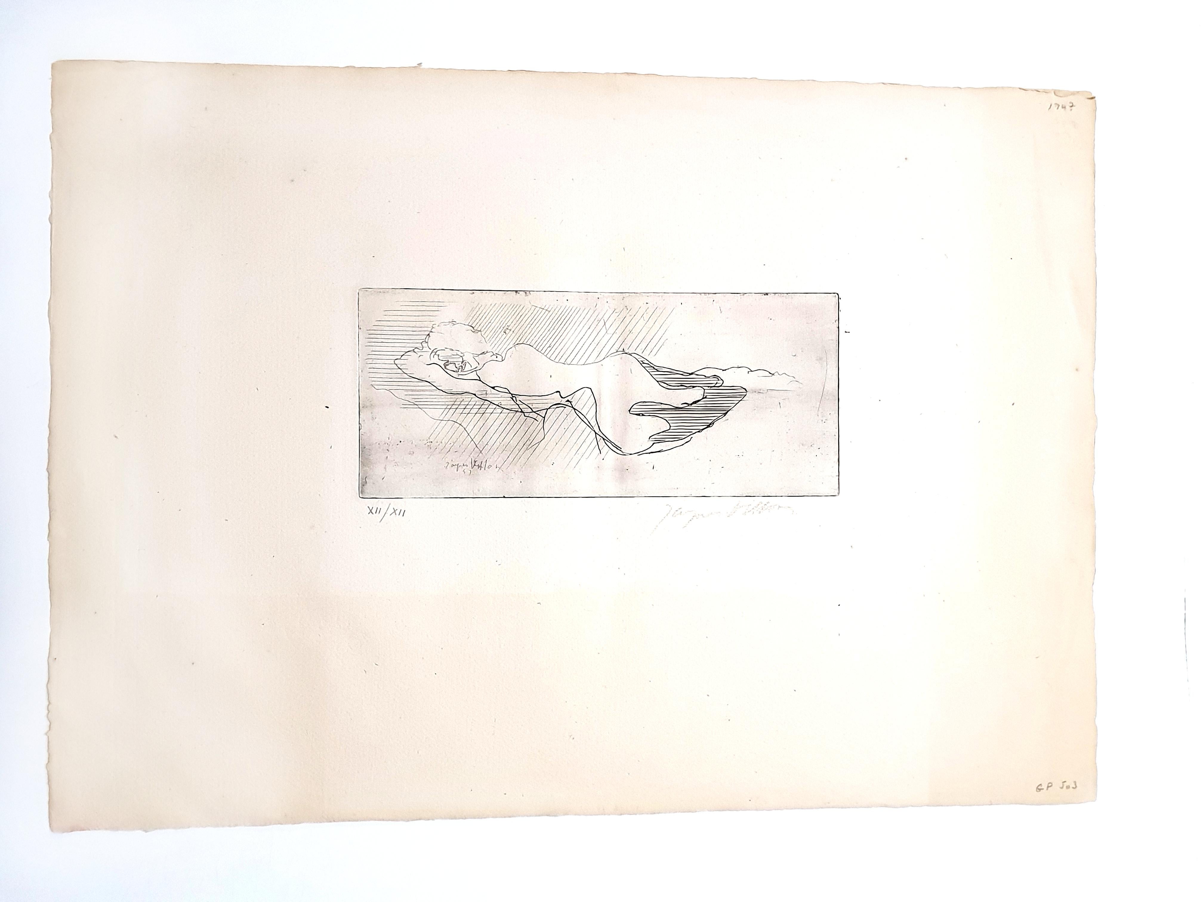Jacques Villon - Nude - Original Etching For Sale 6