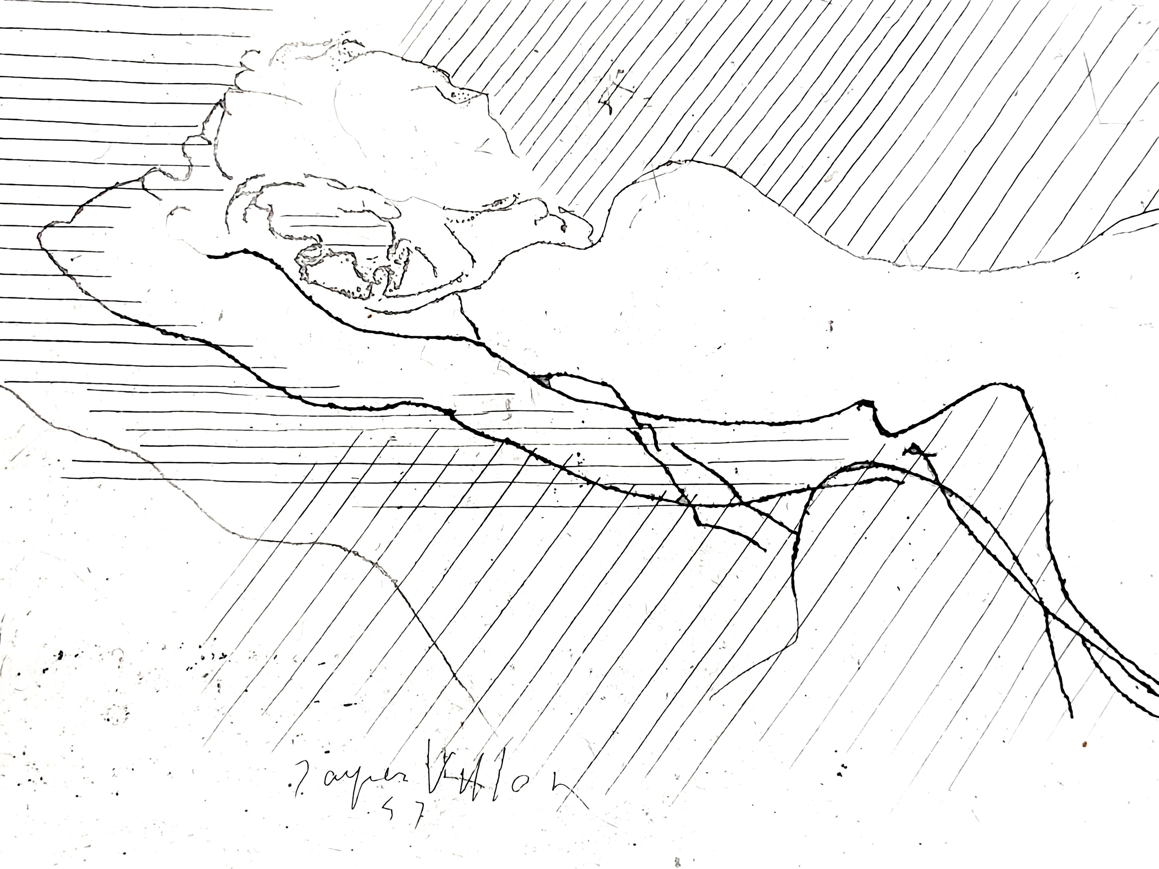 Jacques Villon - Nude - Original Etching For Sale 5
