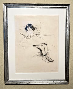 Jacques Villon, Renée au Canapé, 1907, drypoint etching, signed limited
