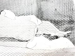 Jacques Villon - Sleeping Nude - Original Etching