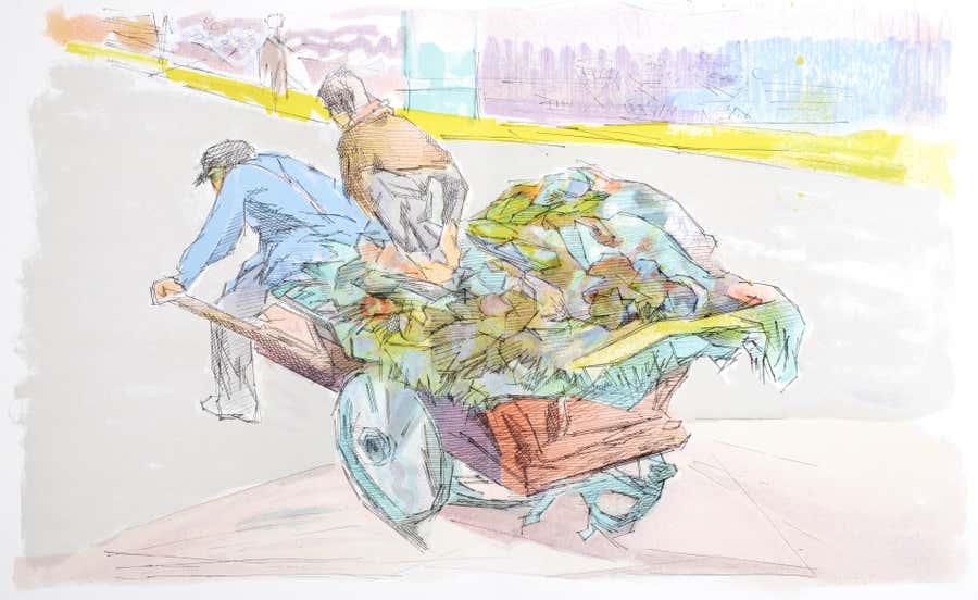 Jacques Villon, The Wheelbarrow, from Views of Paris, 1963