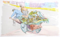 Jacques Villon, La carriola, da Vedute di Parigi, 1963