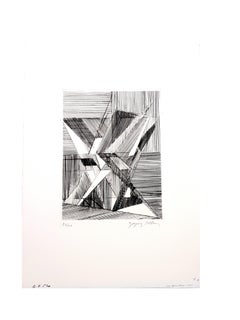 Jacques Villon - Dos jarrones cubistas - Grabado original
