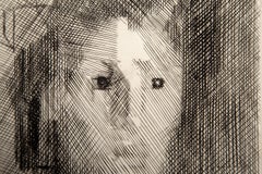 June-fille, Cubist Etching by Jacques Villon