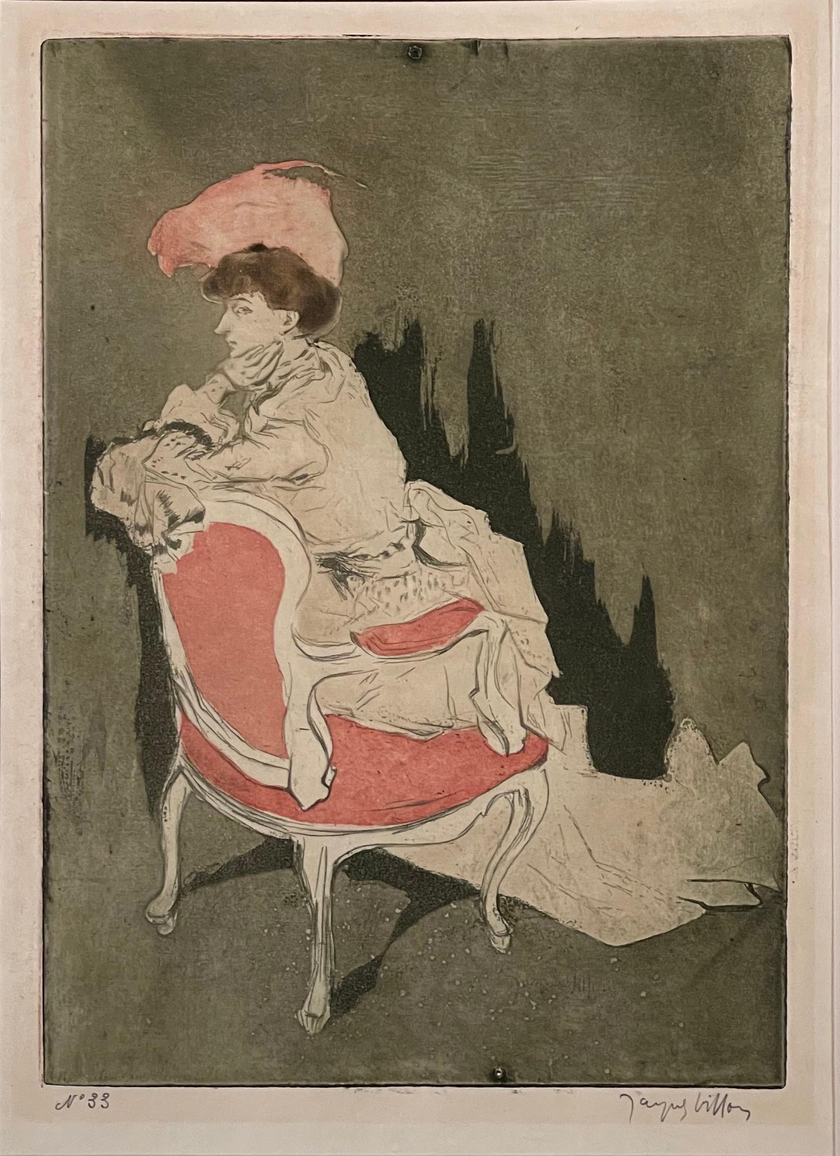 Jacques Villon Figurative Print - LA PARISIENNE