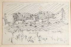 Labourage à la brunie - 1940s - Jacques Villon - Original Drawing - Modern