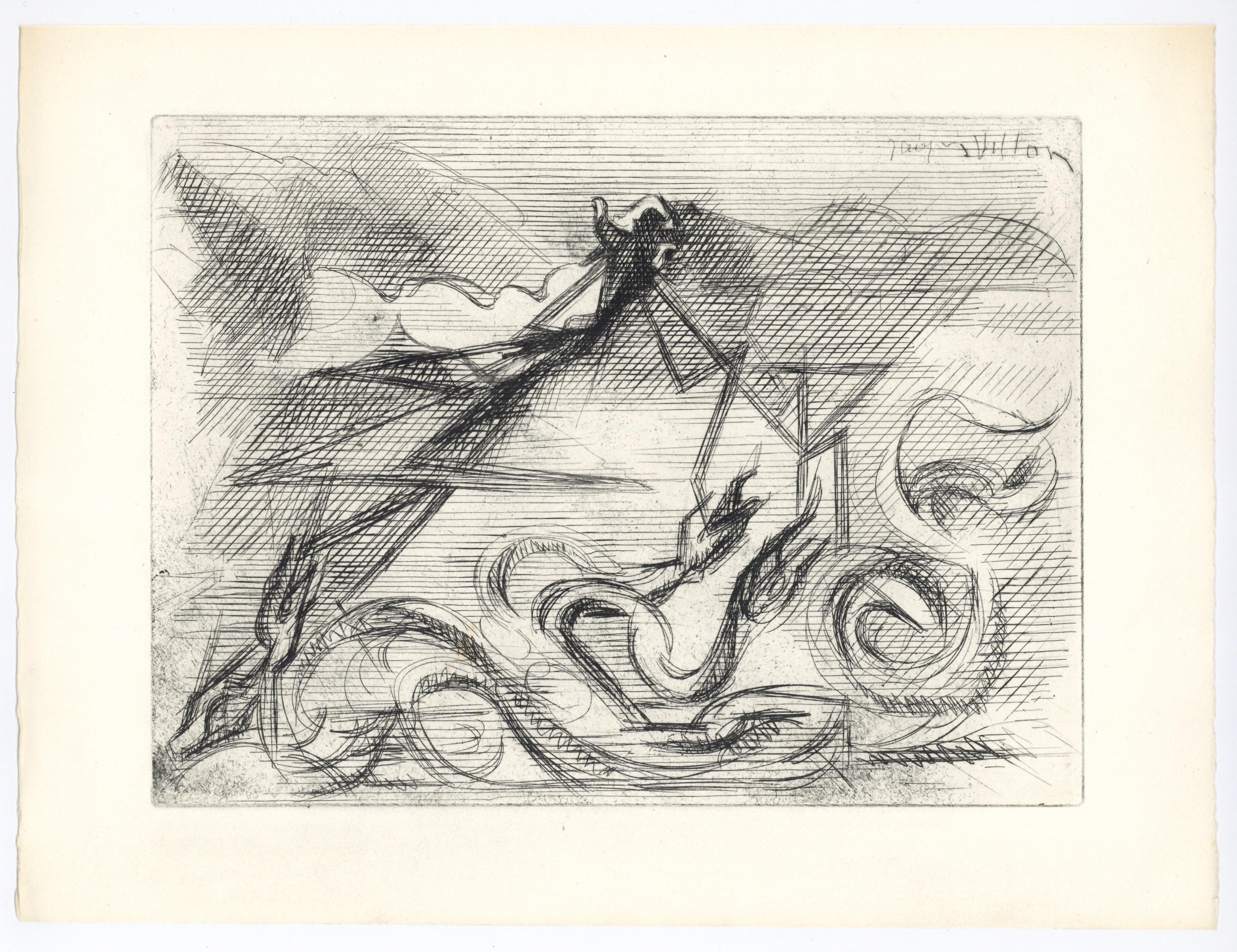 original etching - Print by Jacques Villon