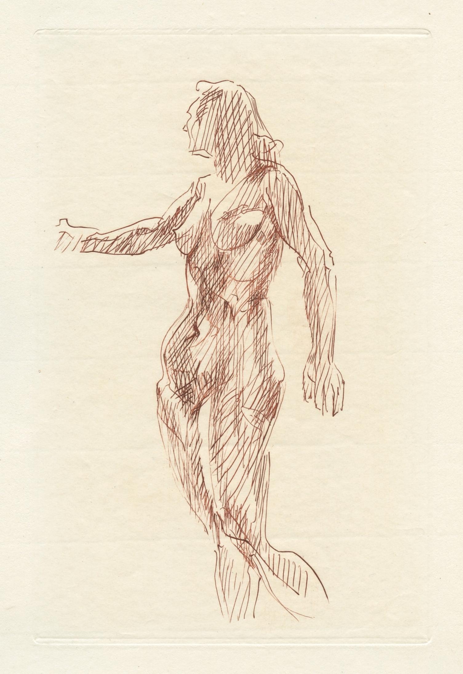 Jacques Villon Figurative Print - original etching
