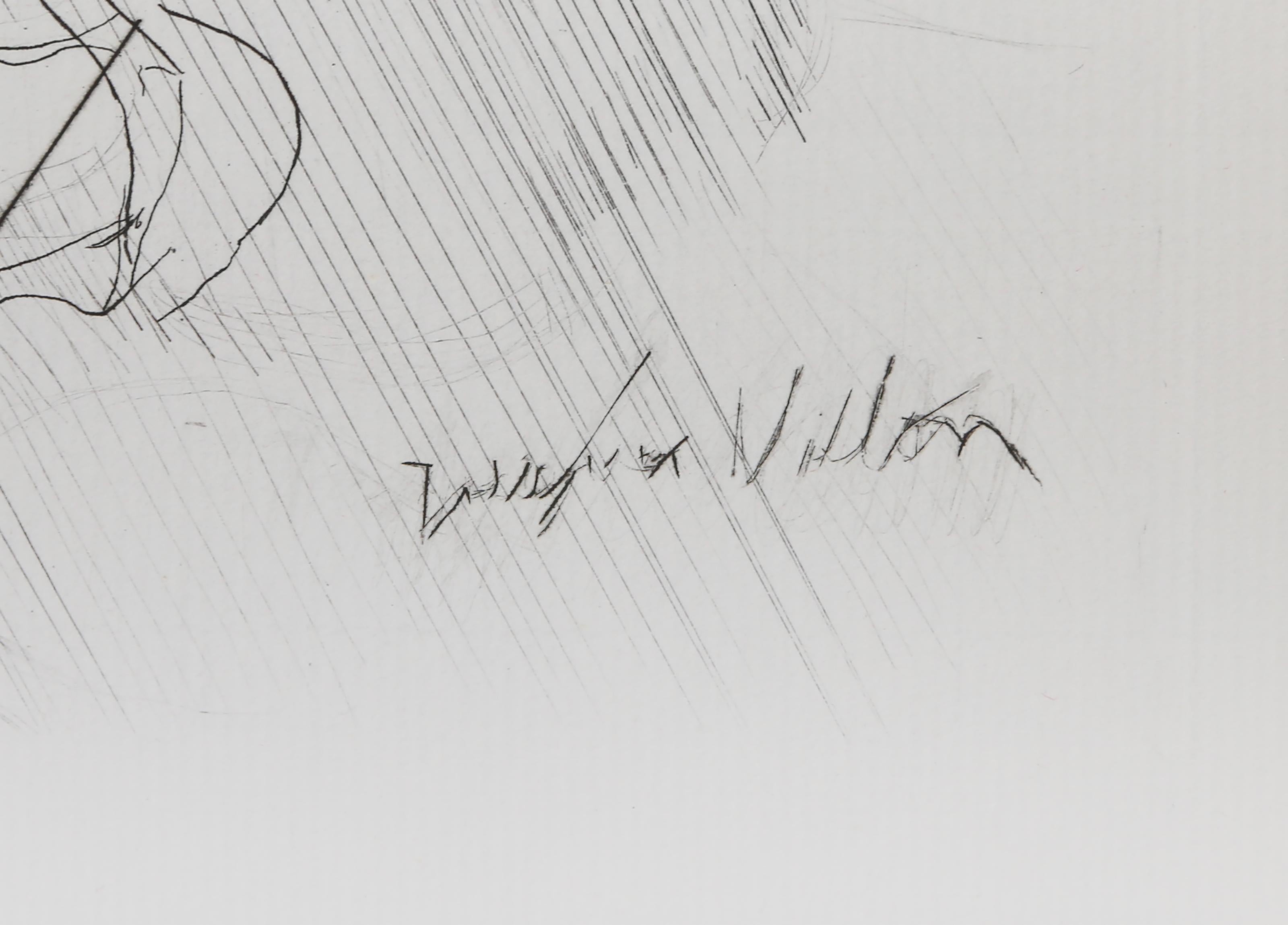 Portrait de Rimbaud, 1962, gravure à la pointe sèche de Jacques Villon en vente 3