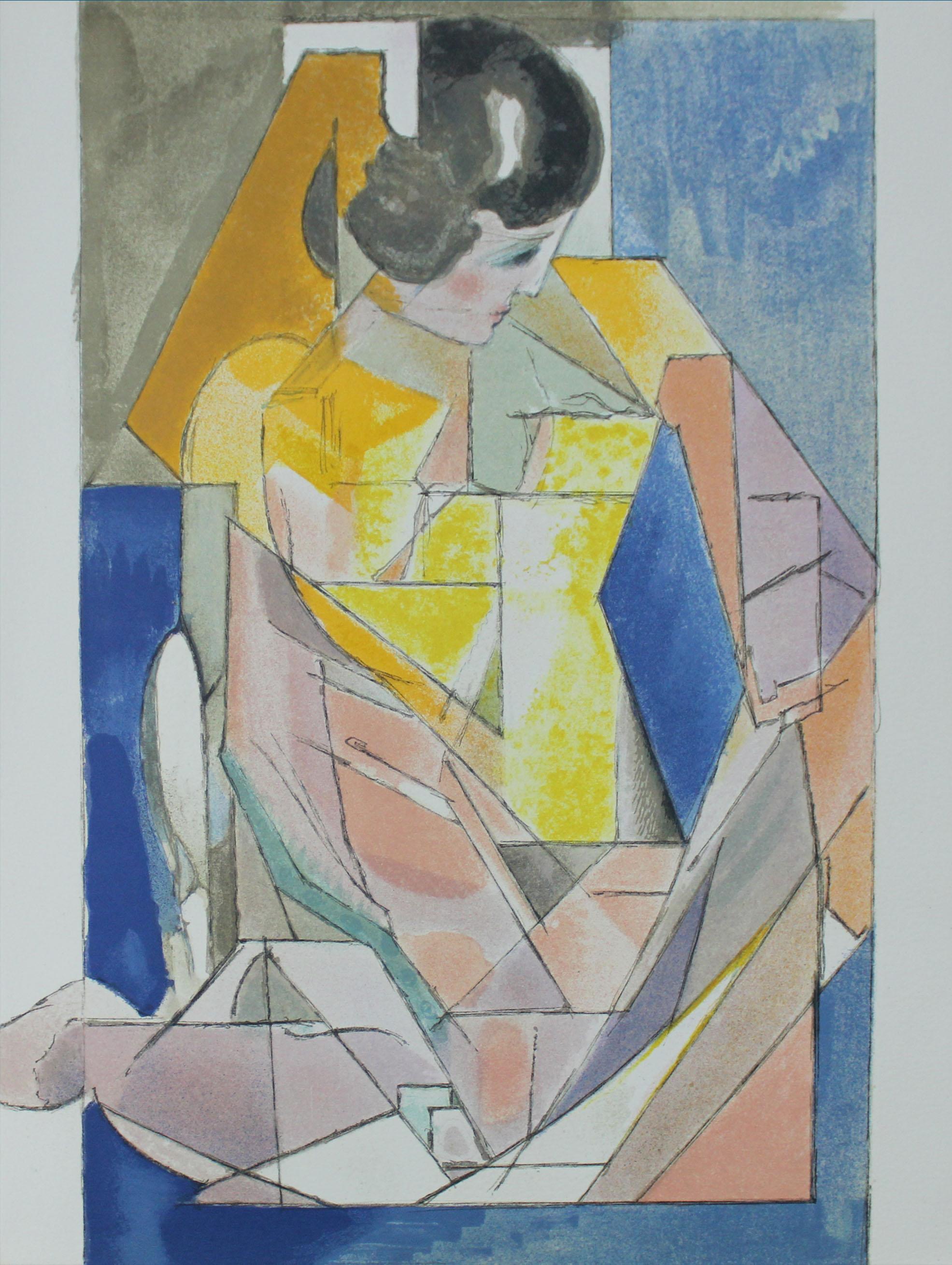 'Portrait d'une Jeune Fille' From Souvenirs de Portraits d'Artistes - Print by Jacques Villon