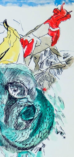 Serpent cubiste, Vingt fables de La fontaine, Jacques Villon