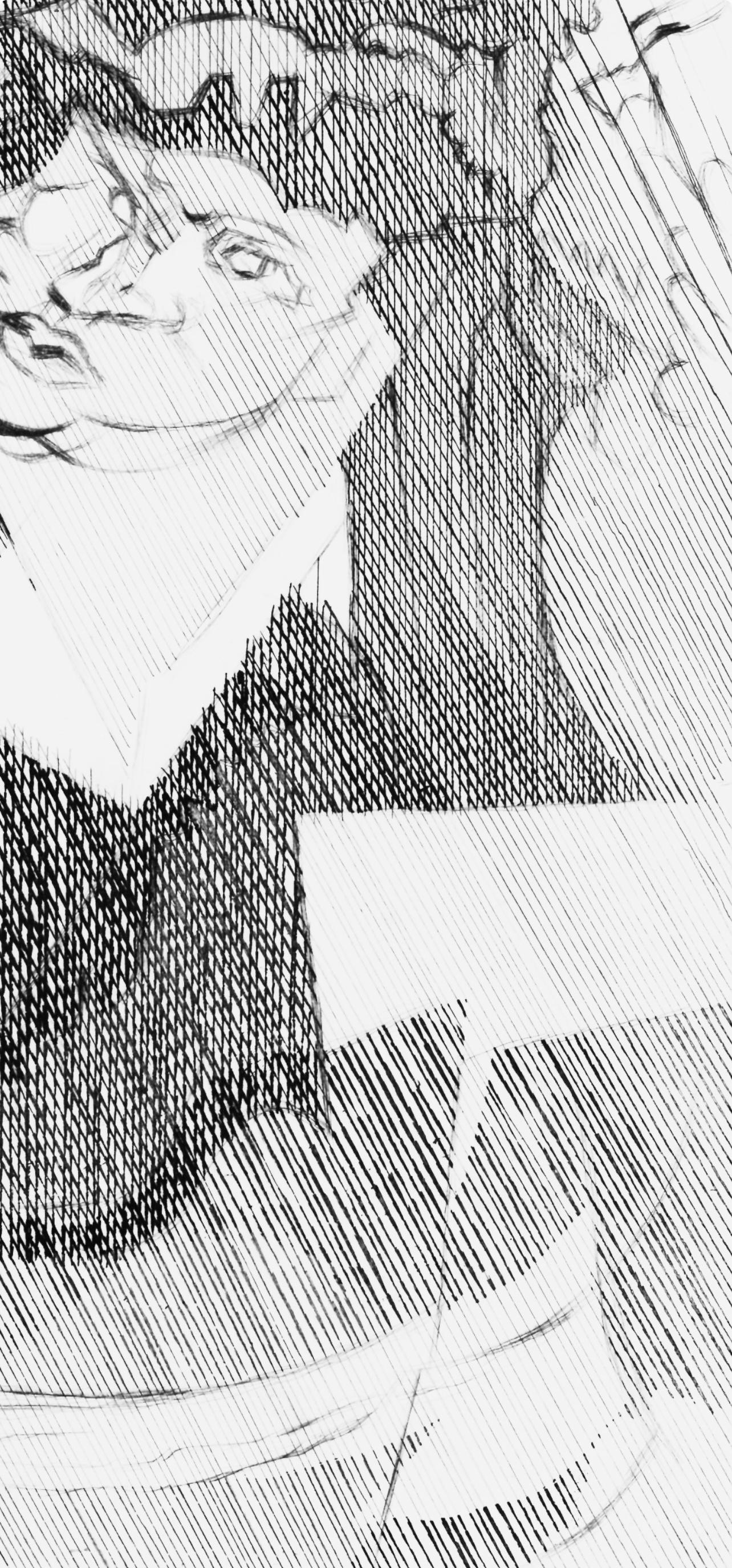 Tête de Femme (Ginestet-Pouillon 525), Société internationale d'art XXe siècle (Grau), Landscape Print, von Jacques Villon