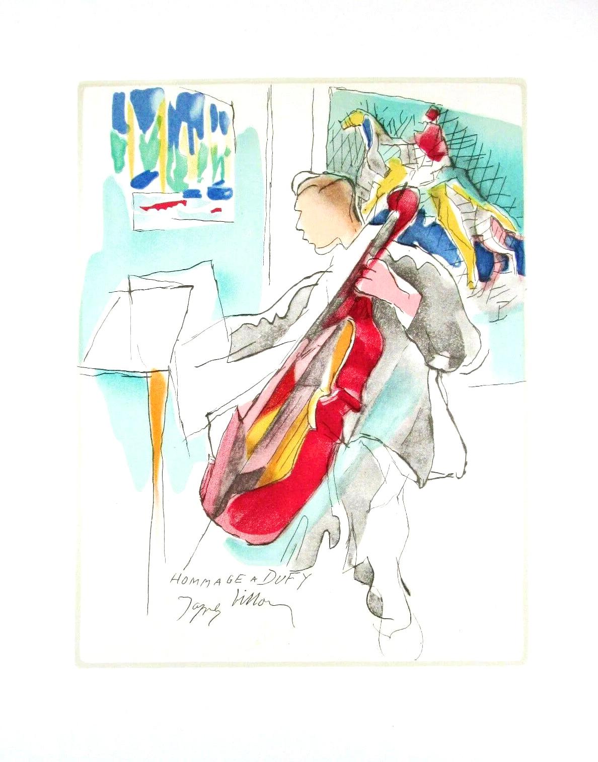 Villon, Composition, Lettre à mon peintre Raoul Dufy (after) For Sale 1
