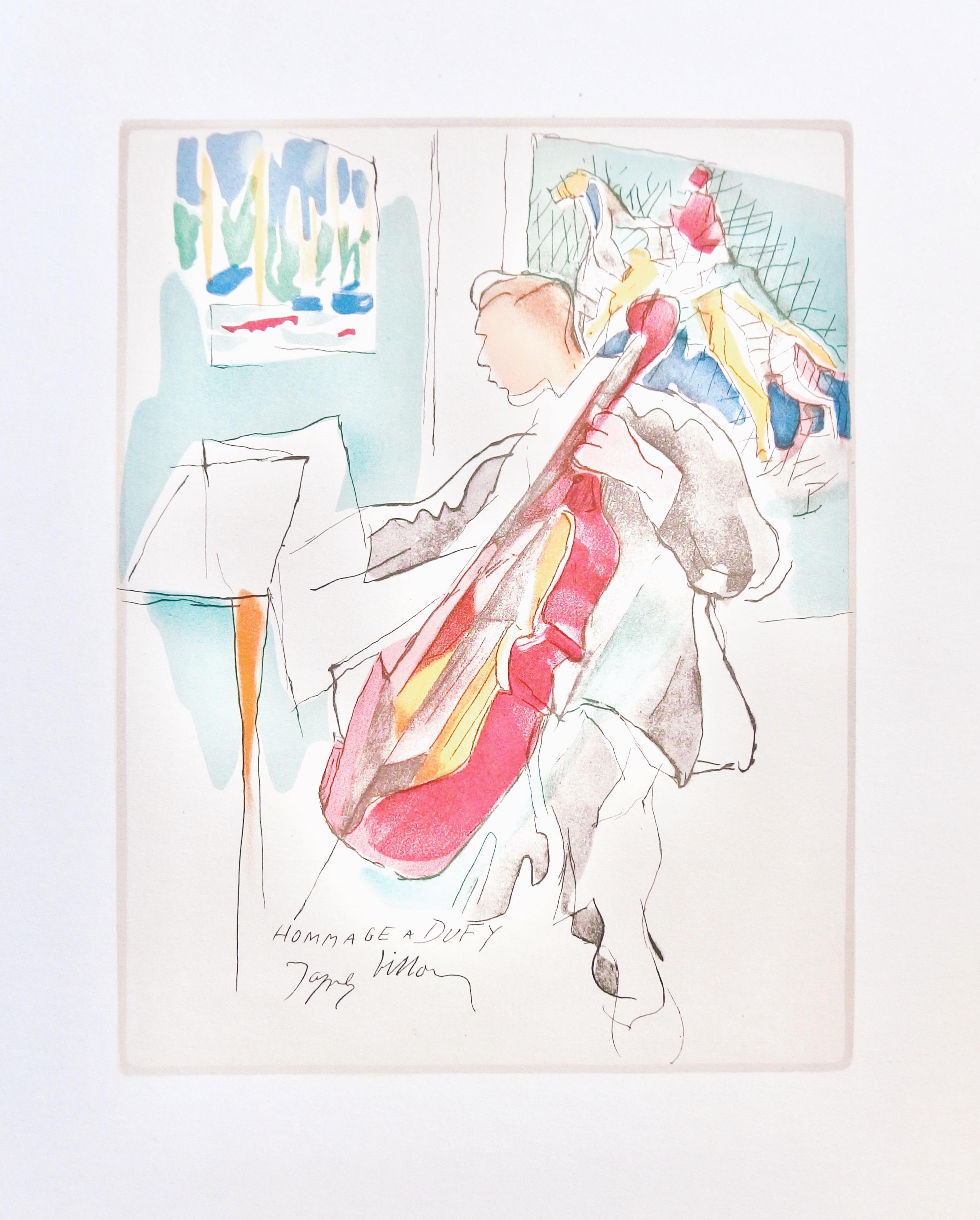 Lithograph on vélin Arjomari paper. Paper Size: 11.75 x 9.375 inches. Inscription: Signed in the plate and unnumbered, as issued. Notes: From the folio, Lettre à mon peintre Raoul Dufy, 1965. Published by Librairie académique Perrin et Cie, Paris;