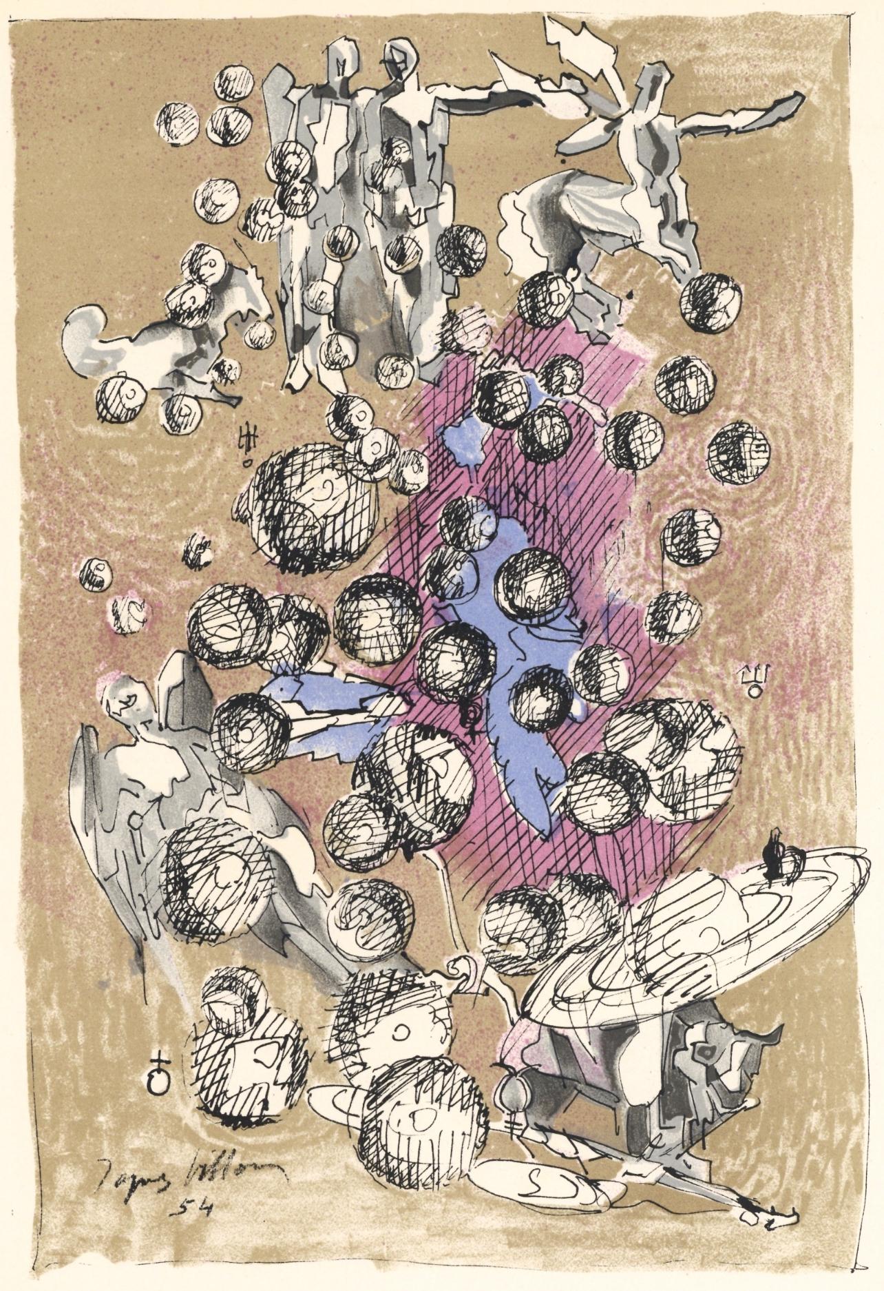 Jacques Villon Abstract Print – Villon, Komposition, XXe Siècle (nach)