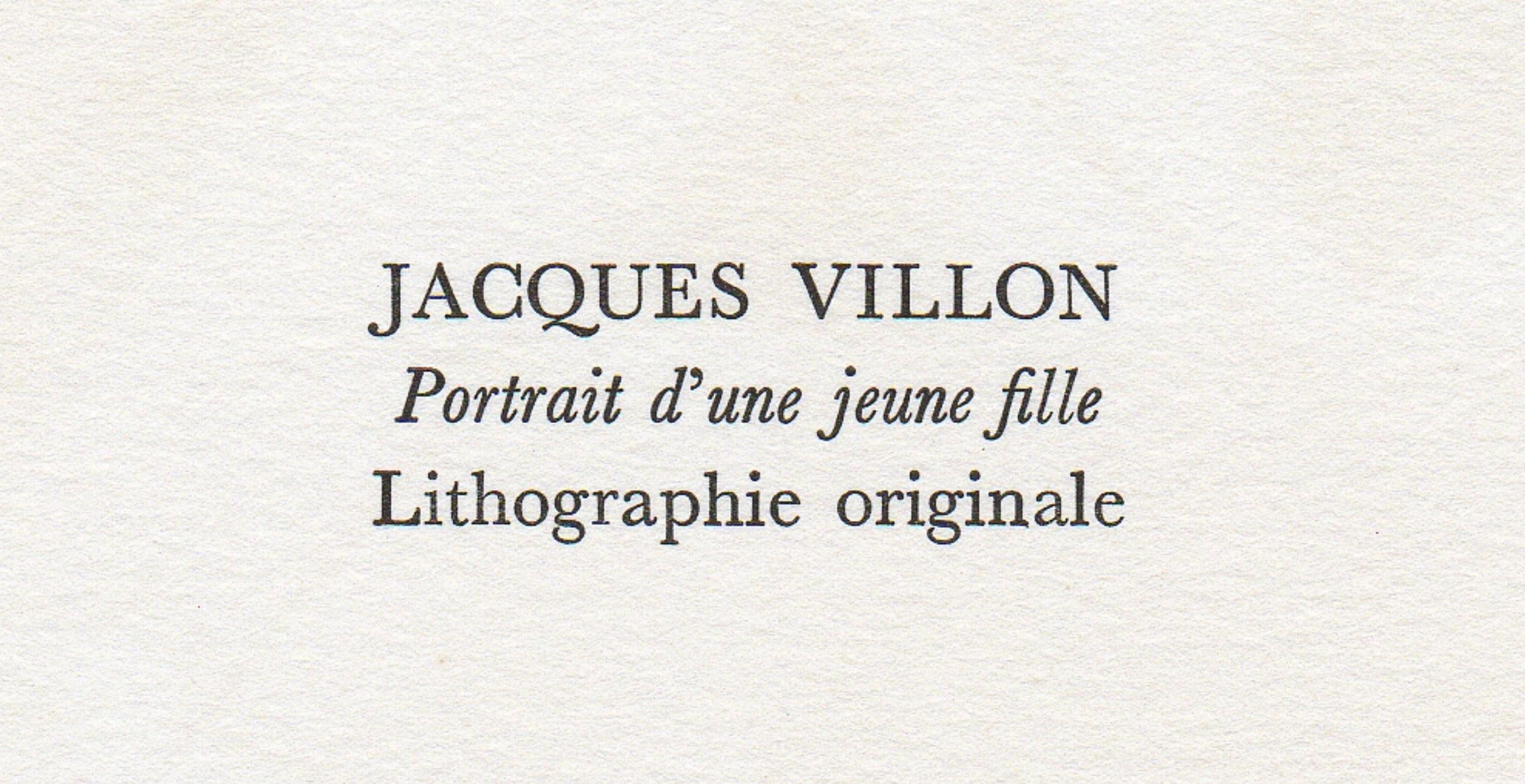 Villon, Portrait d'une jeune fille, Souvenirs et portraits d'artistes (after) For Sale 3