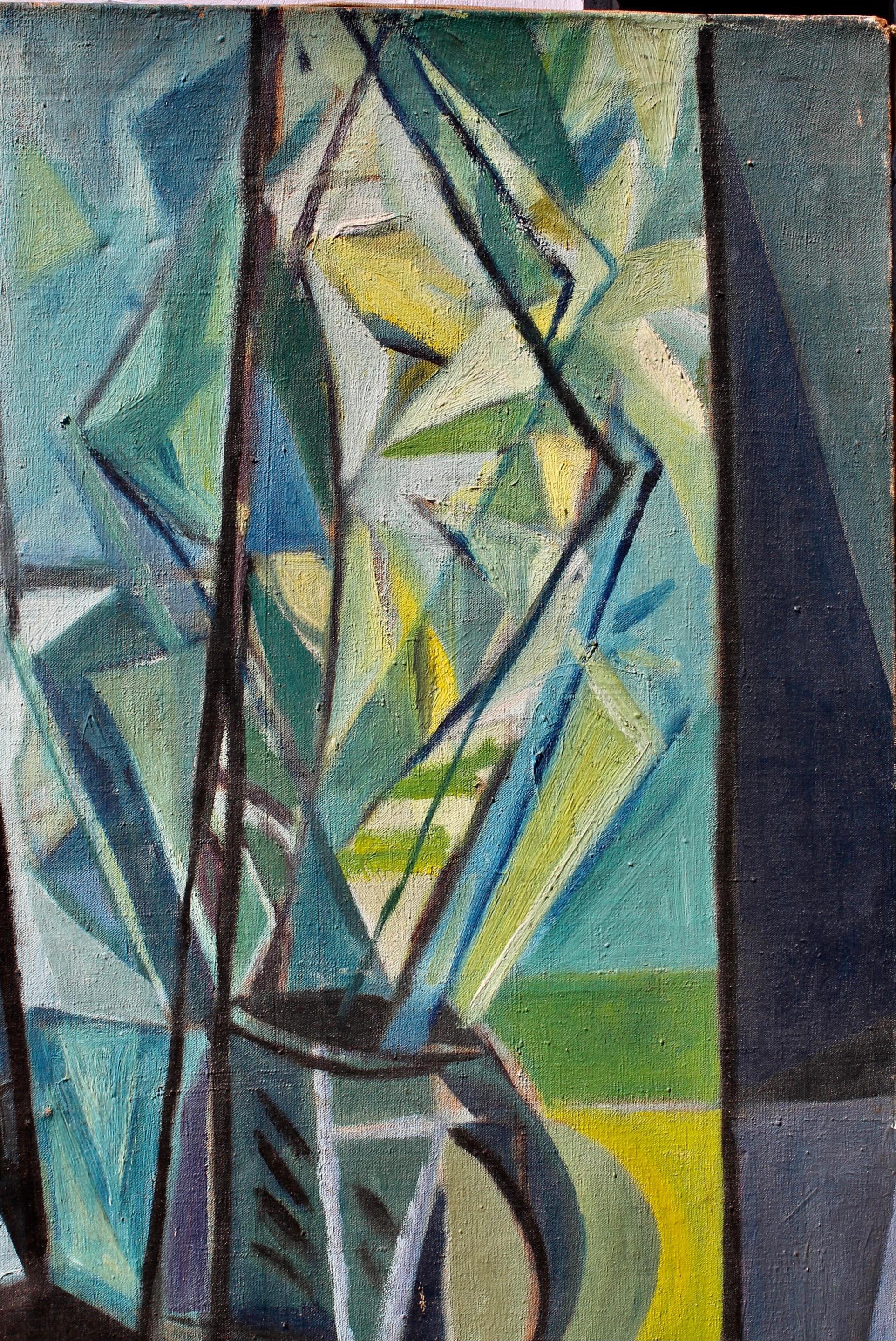 French Jacques Villon Style Cubist Still Life For Sale