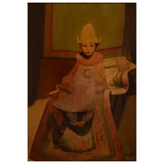 Jacques Voyet, French Artist 
1927-Died in Tours in 2010
, Portrait of a Boy