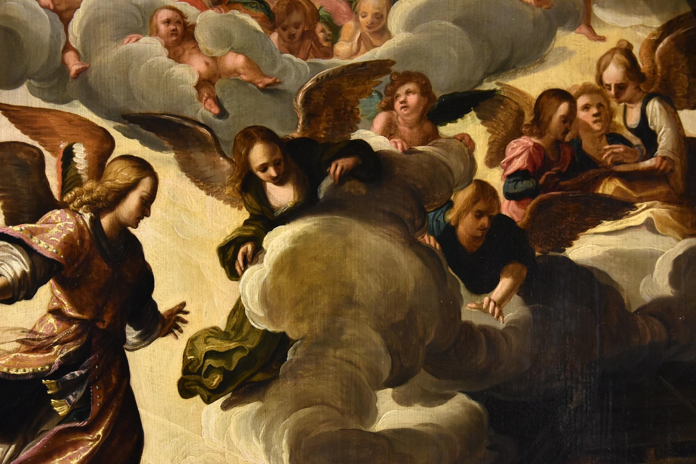 Annuncio Waben Firmato Datato 1620 Secolo XVII Olio su tavola Dipinto fiammingo in vendita 7