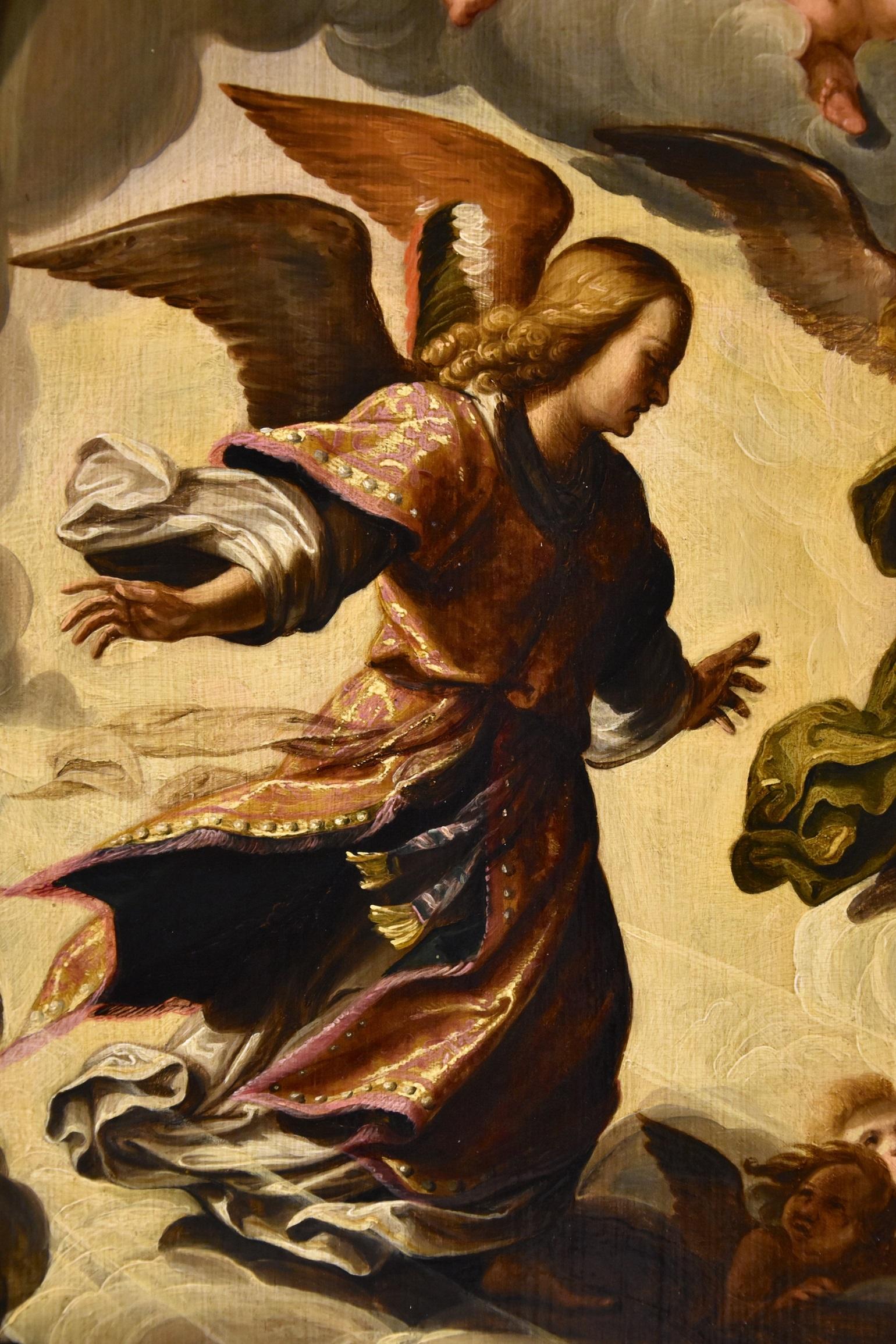 Annuncio Waben Firmato Datato 1620 Secolo XVII Olio su tavola Dipinto fiammingo in vendita 8