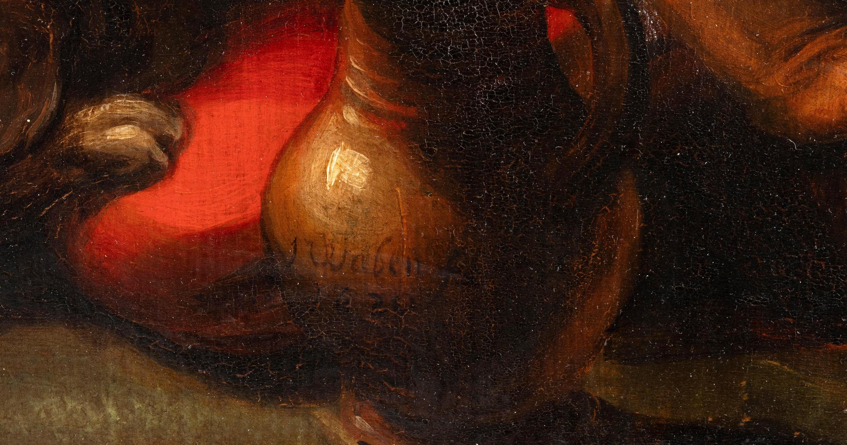 Annuncio Waben Firmato Datato 1620 Secolo XVII Olio su tavola Dipinto fiammingo in vendita 14