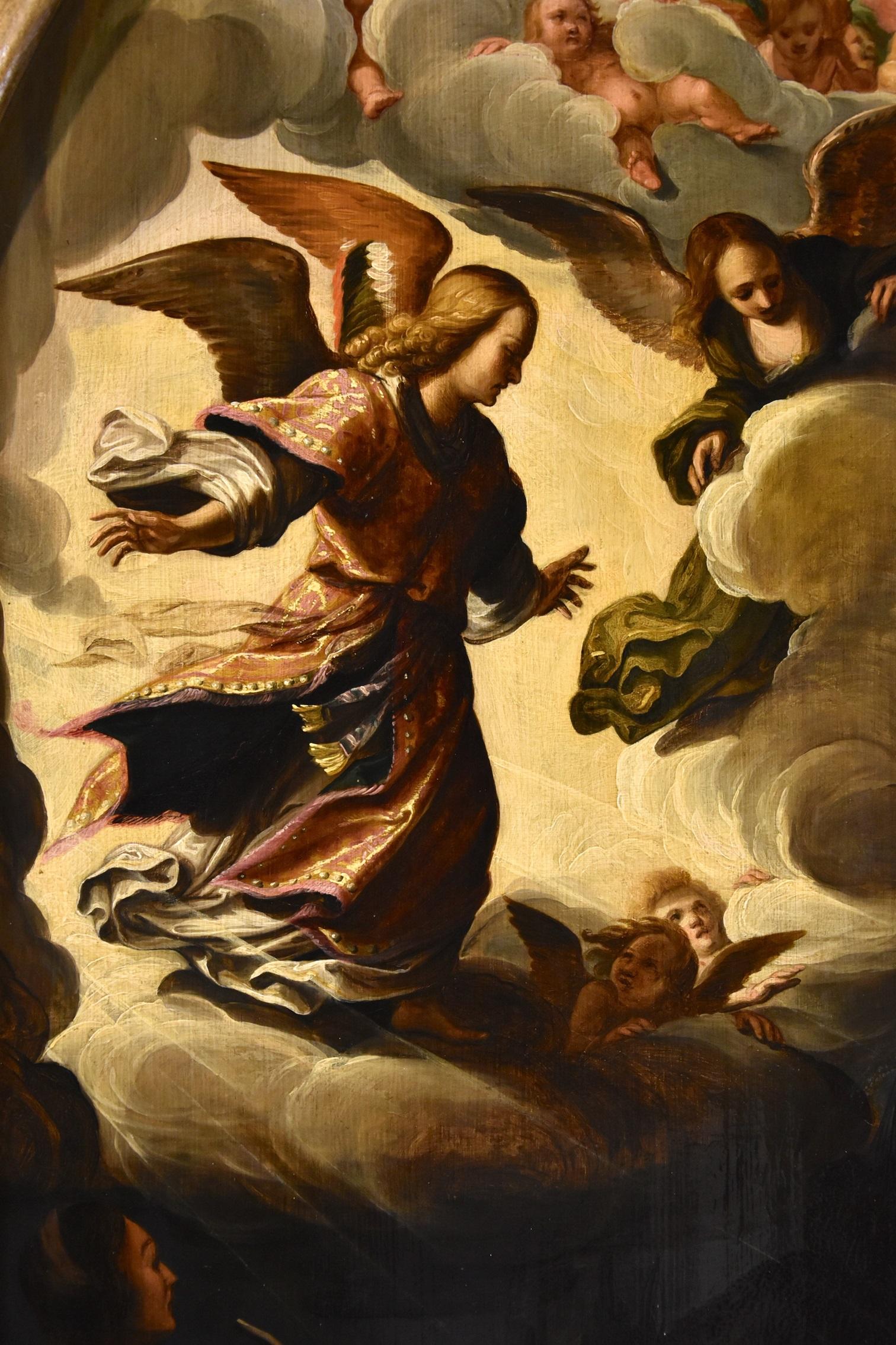Annuncio Waben Firmato Datato 1620 Secolo XVII Olio su tavola Dipinto fiammingo in vendita 5
