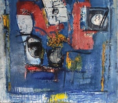 Bursts Yankel Pittura contemporanea arte astratta blu colore rosso geometrico