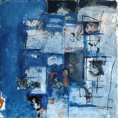 La mariée et les autres Yankel Peinture contemporaine bleu art abstrait géométrie
