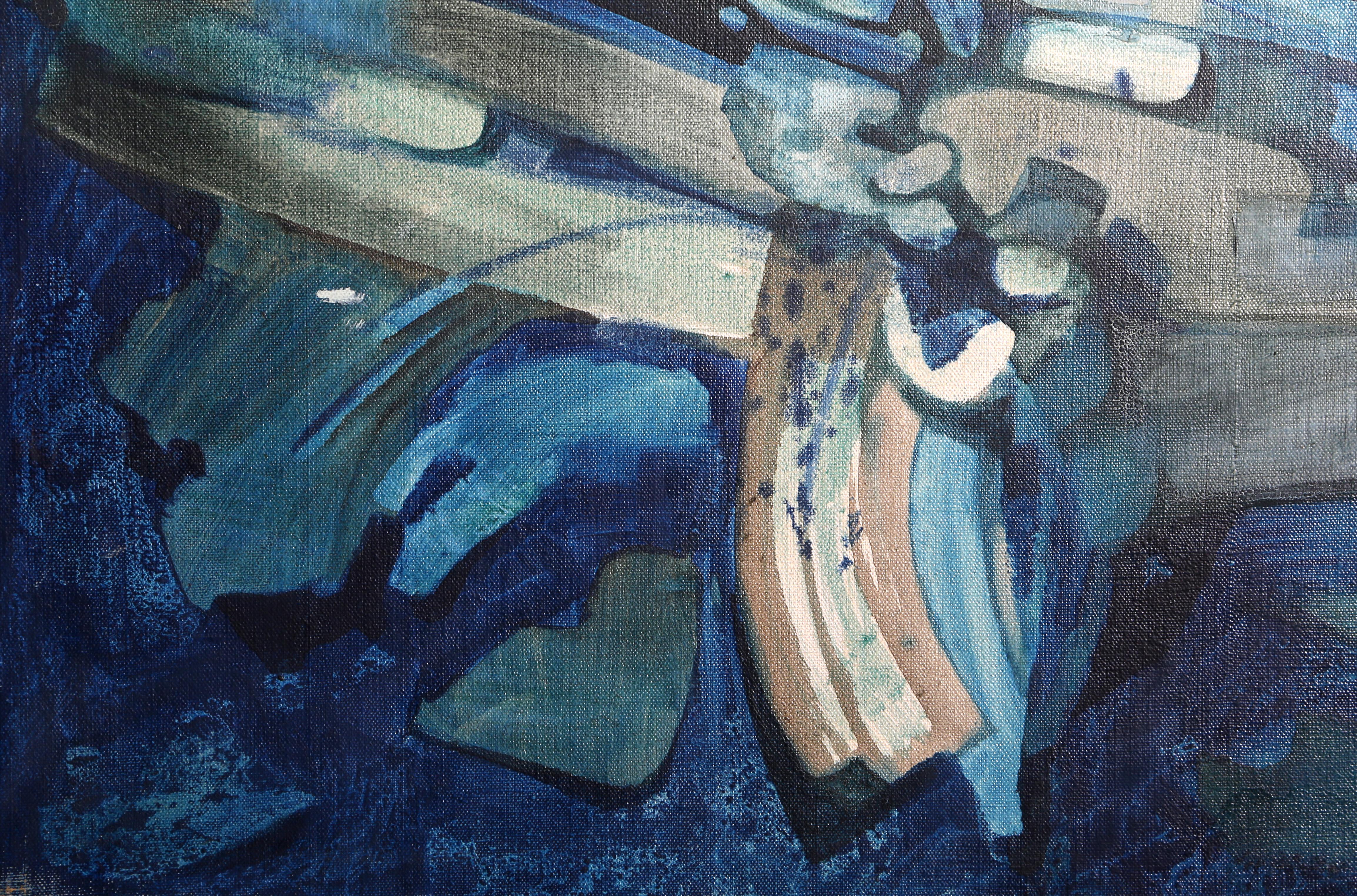 L'Eau, dipinto astratto di Jacques Zimmermann 1959 in vendita 1