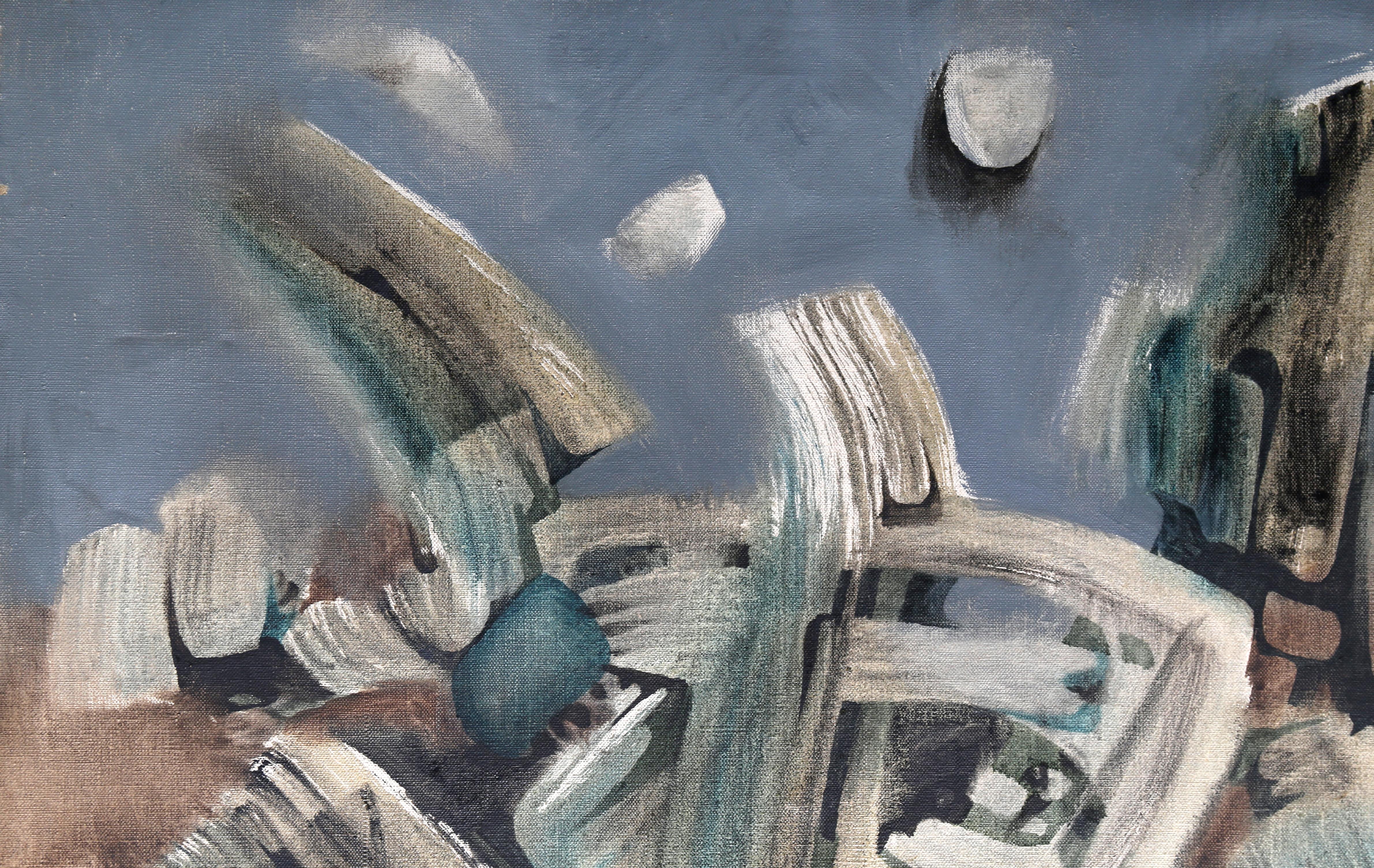 Paysage de Pierres Mortes, Pittura astratta di Jacques Zimmermann 1959 in vendita 1