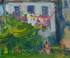 Farmhouse in Provence, Post Impressionist Oil on Canvas