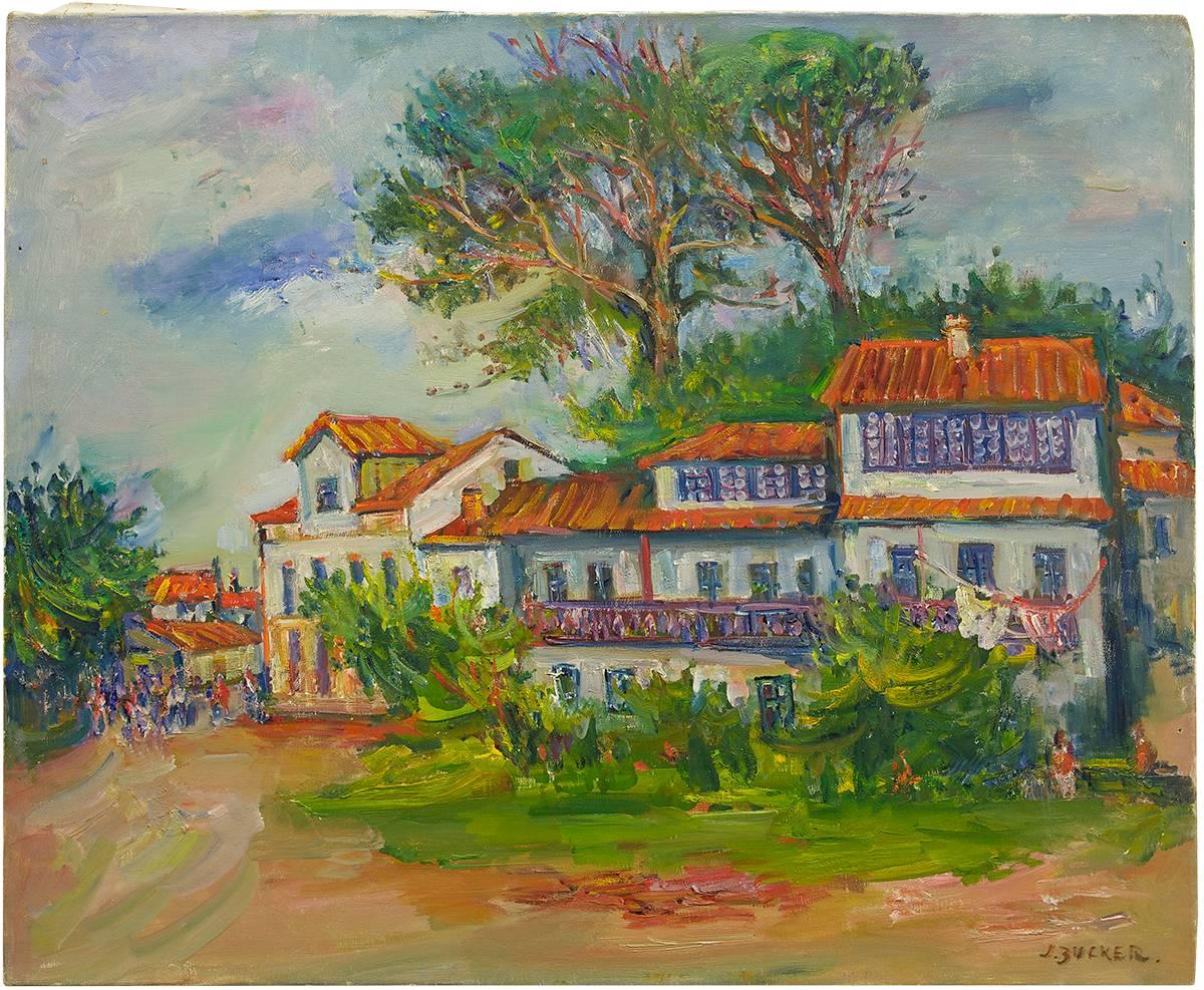 Farmhouse in Provence, Post Impressionist Oil on Canvas