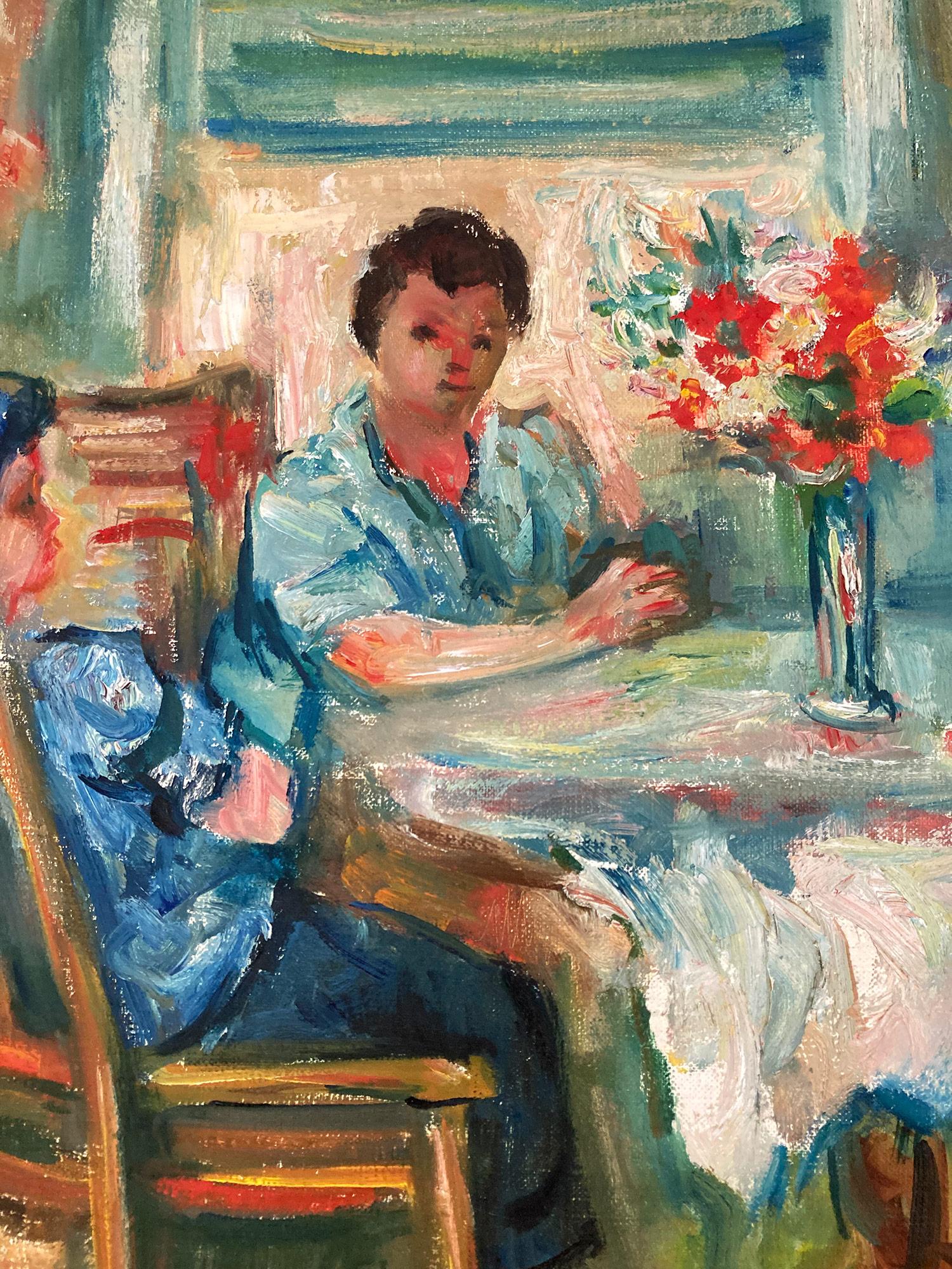 around a table painting