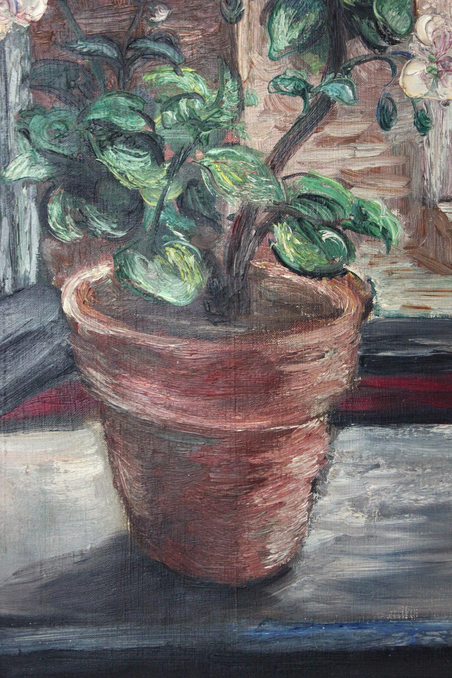 flower pot canvas painting