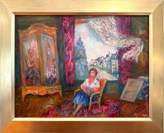 Used "Interior Scene of Woman in Paris" Post-Impressionism Oil Painting on Canvas
